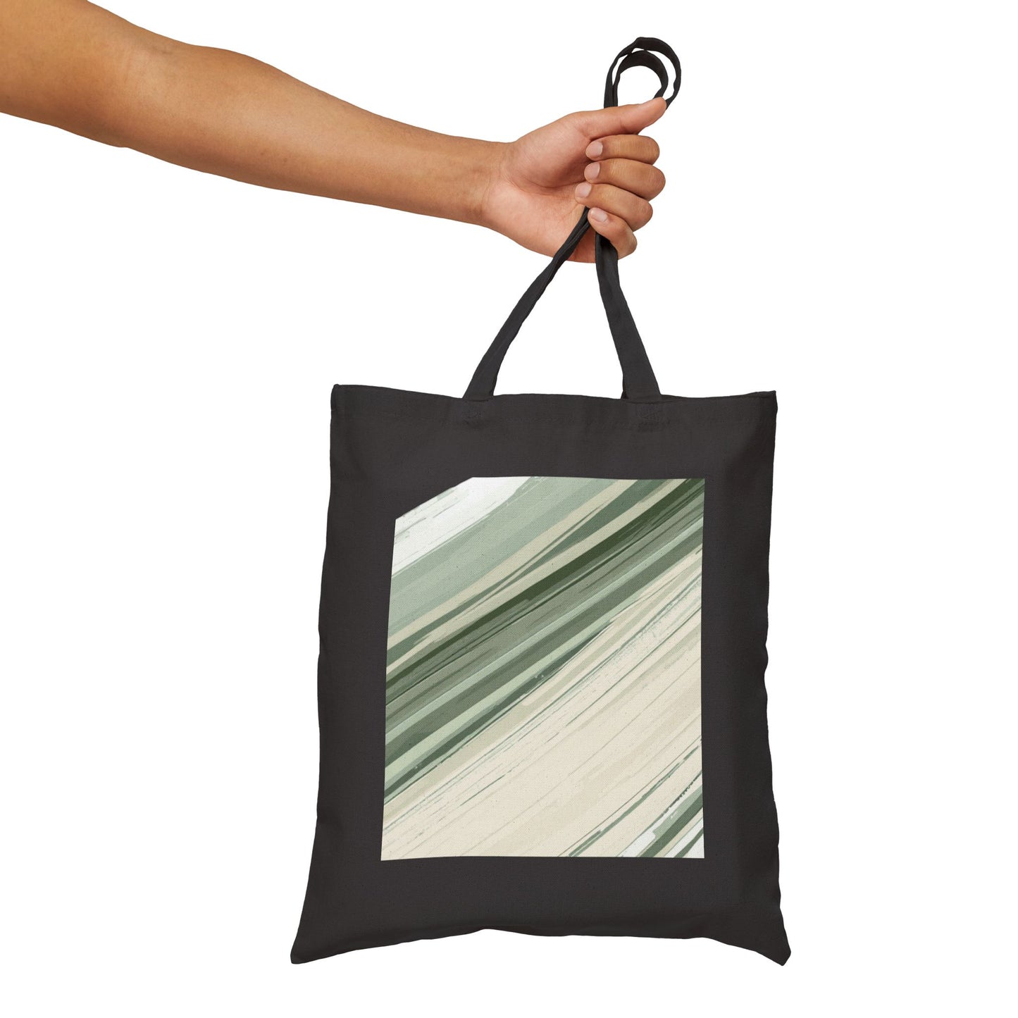 Sea Glass Drift Coastal Tote Bag – Abstract Sage Green Canvas Carryall | Minimalist Ocean Wave Everyday Tote