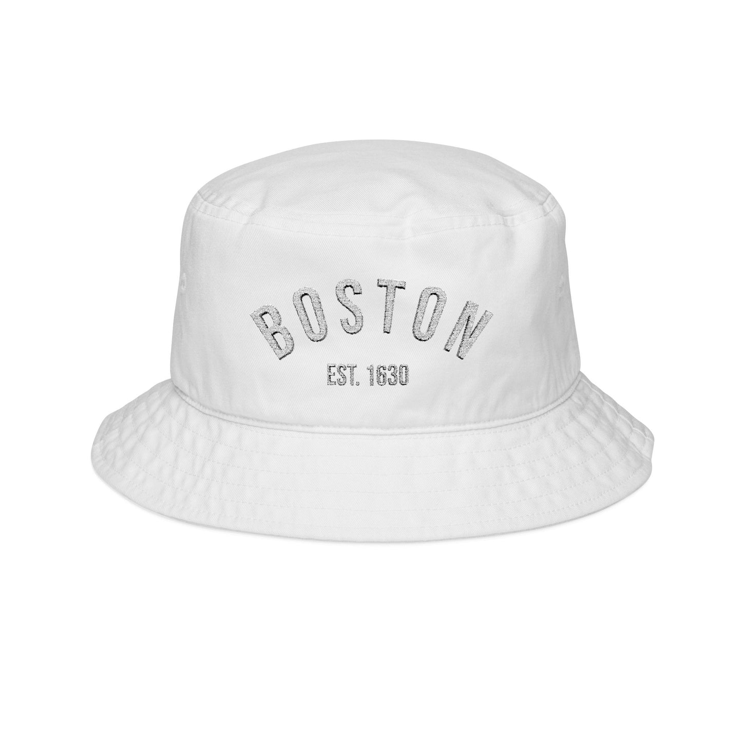 Wear My Story -Boston Embroidered Bucket Hat, Stylish Summer Accessory, Trendy Sun Protection, Unique Gift Idea, Perfect for Festivals, Outdoor Adventures