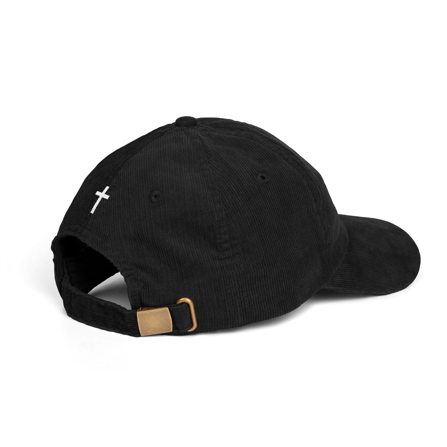 Look Up Embroidered Corduroy Cap-Faith Inspired Hat with Cross on back