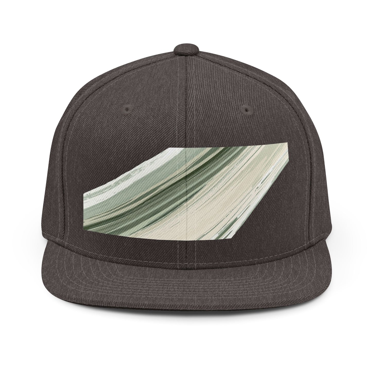 Abstract Teal Wave Snapback Hat