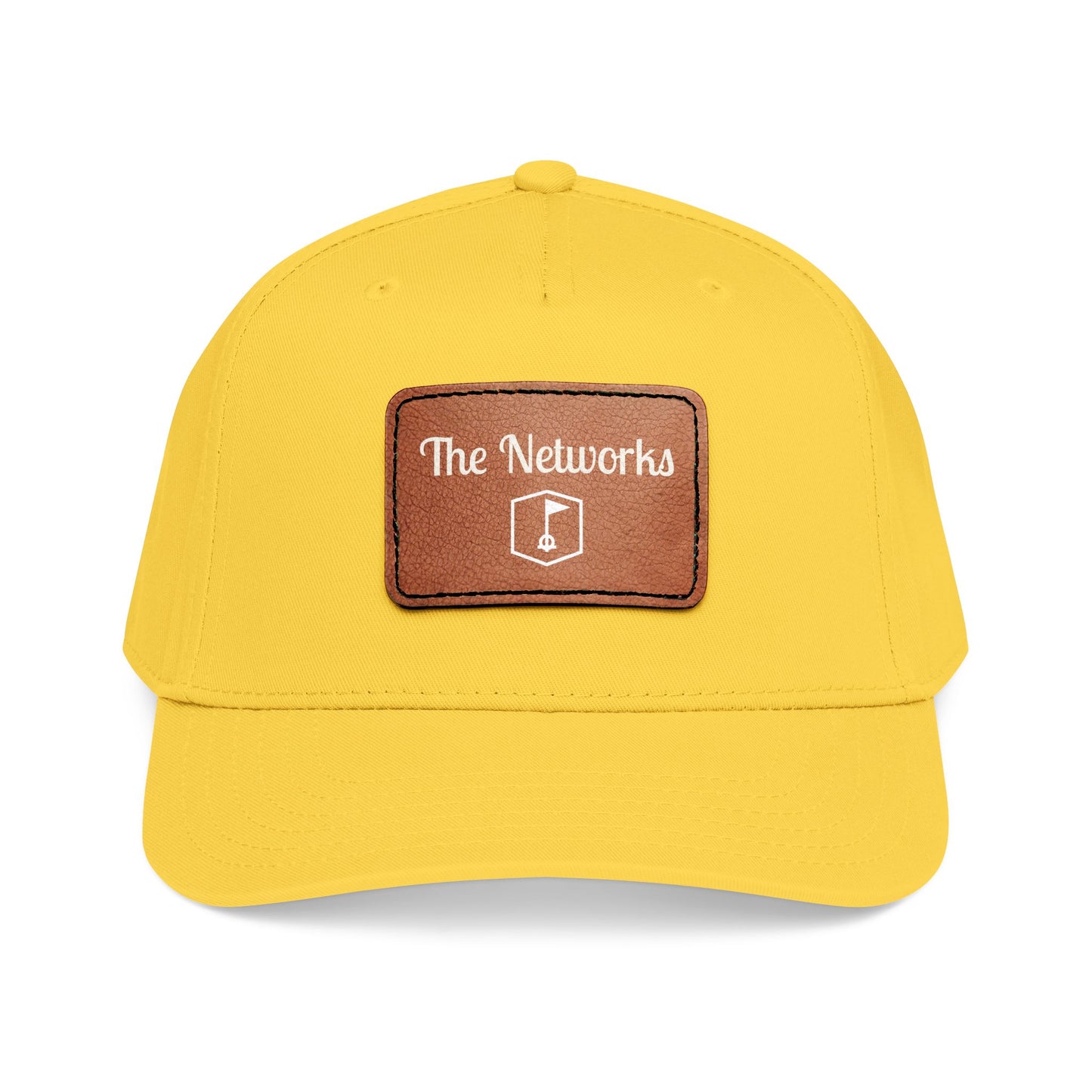 Copy of Mid Profile Baseball Cap with Leather Patch (Rectangle)