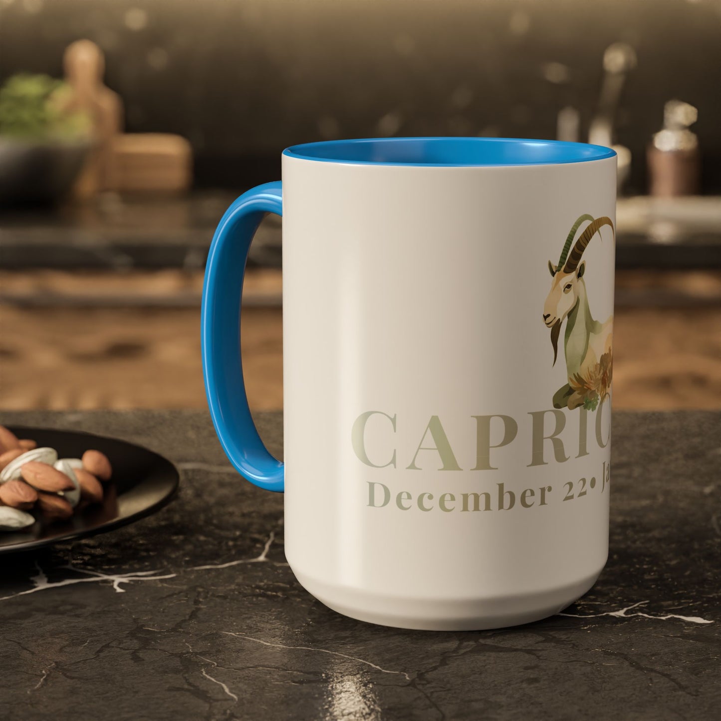 Capricorn Zodiac Mug - December 22- January 19 Astrology Coffee Cup - The Goat Zodiac Sign Mug - 15 oz.