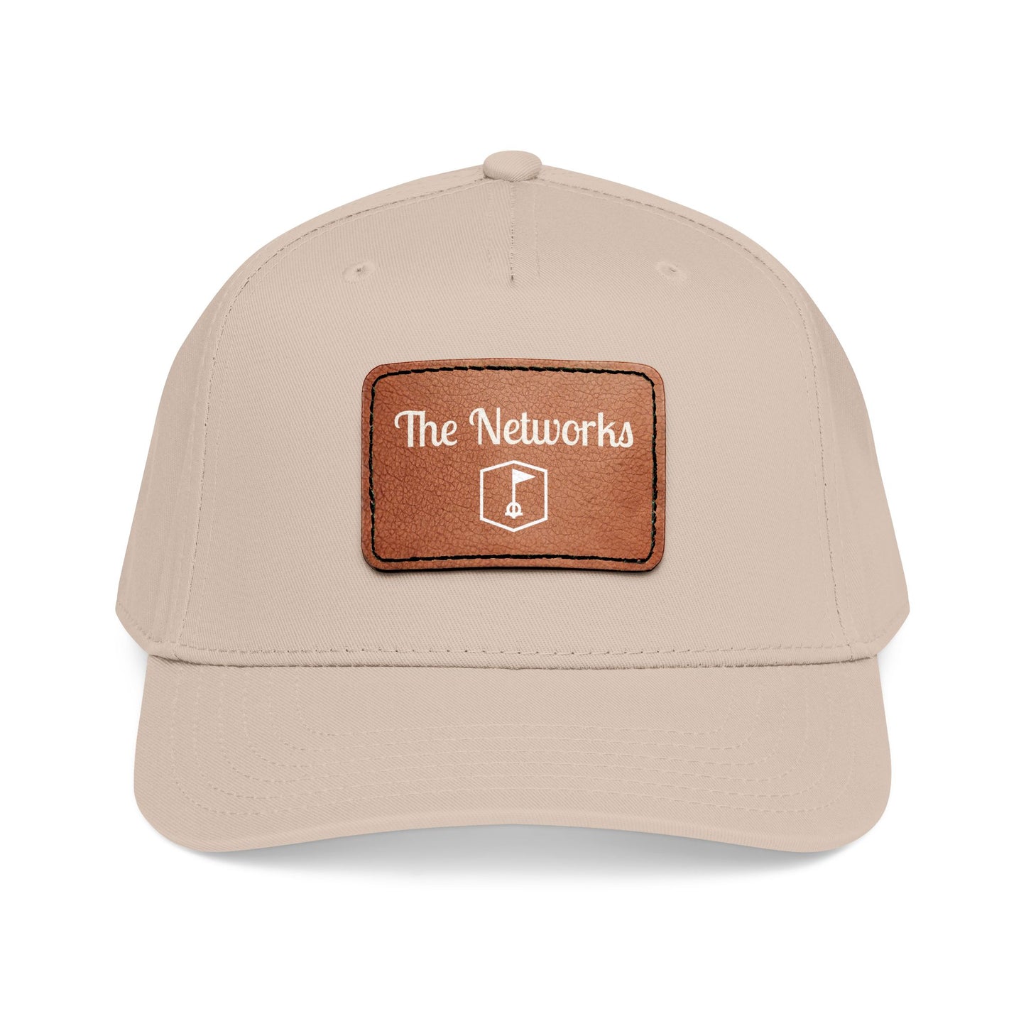 Copy of Mid Profile Baseball Cap with Leather Patch (Rectangle)