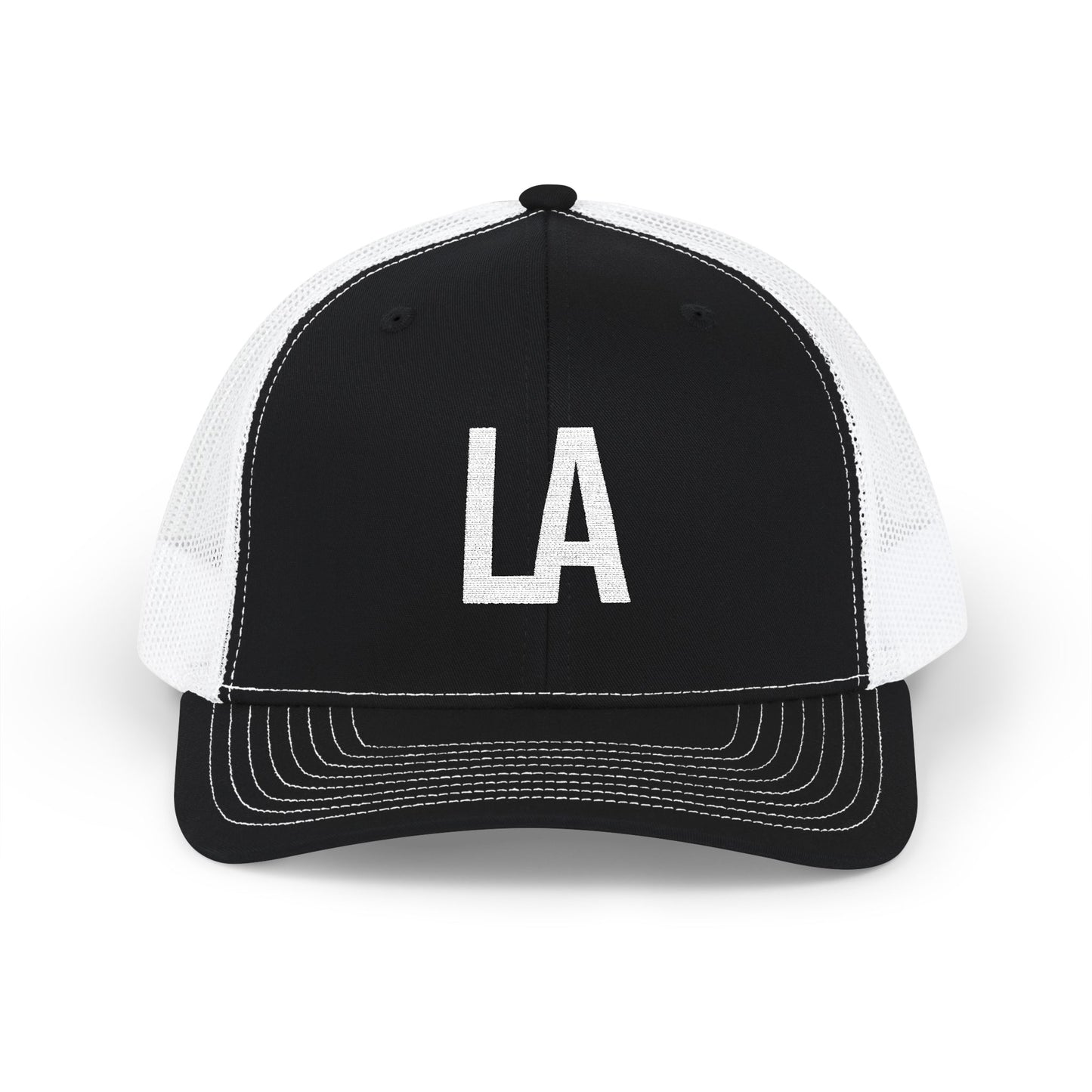 Los Angeles LA Embroidered Monogram Snapback Trucker Cap - Heritage Places Collection