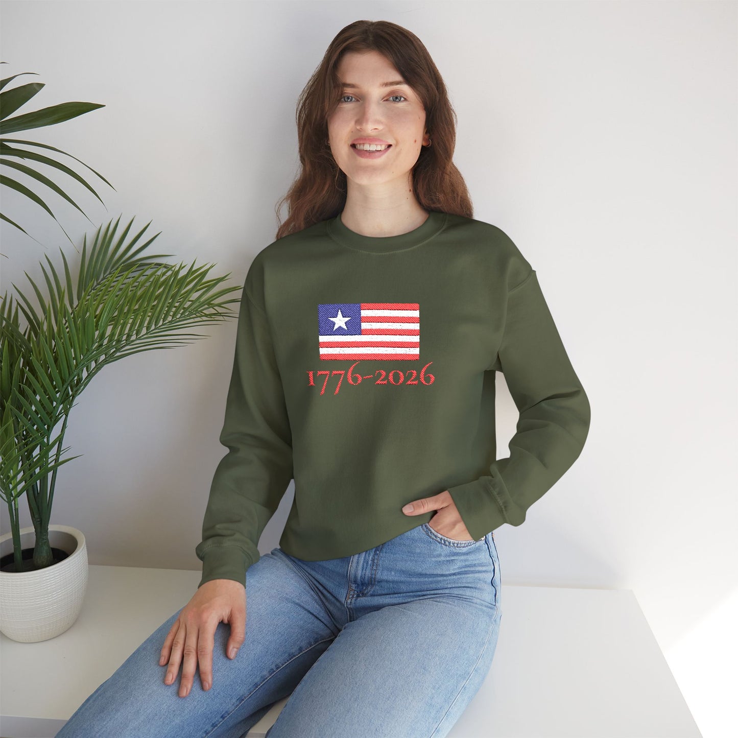 USA  1776–2026 Patriotic Crewneck Sweatshirt