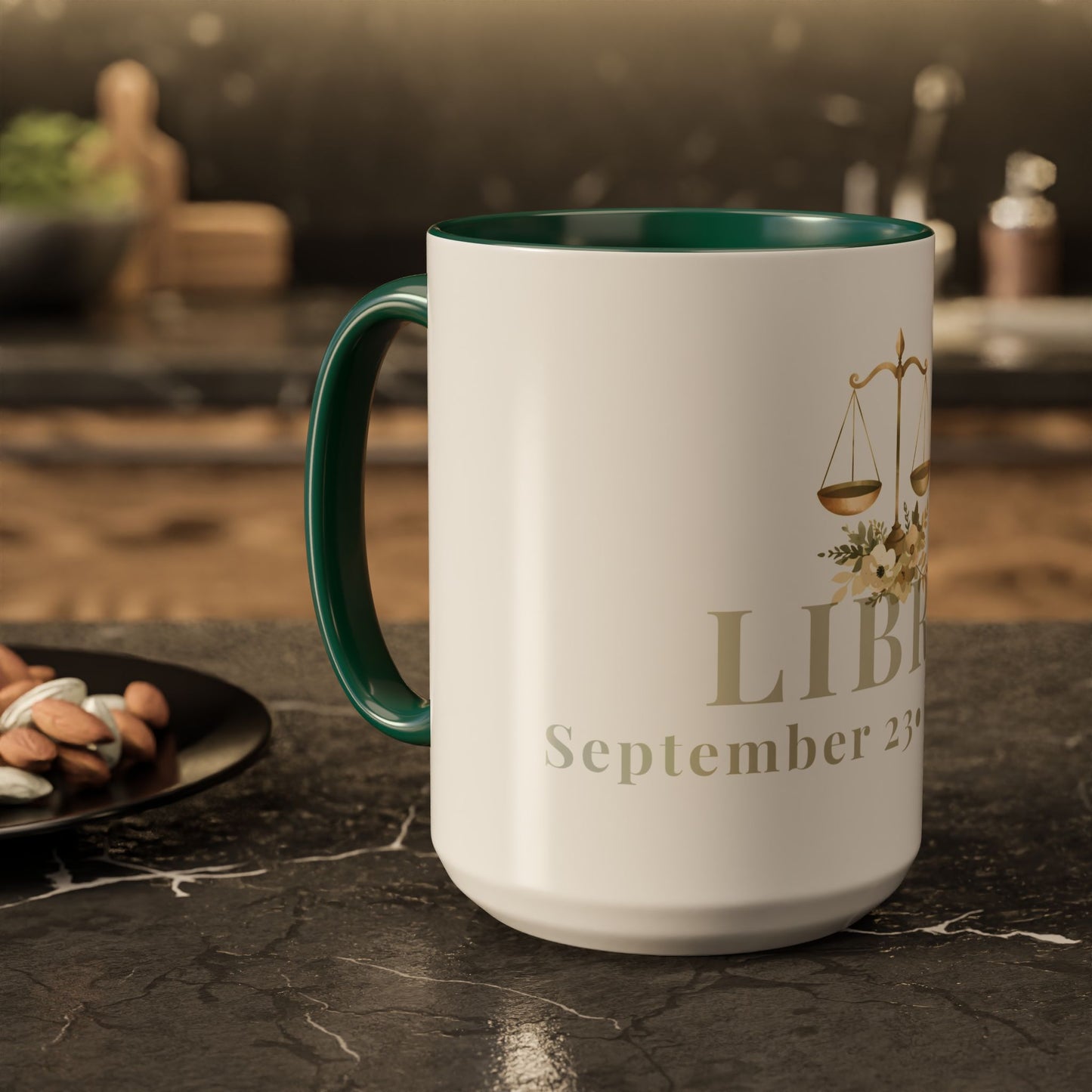 Libra Zodiac Mug - September 23 - October 22 Astrology Coffee Cup - Scales Zodiac Sign Mug - 15 oz.