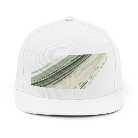 Abstract Teal Wave Snapback Hat
