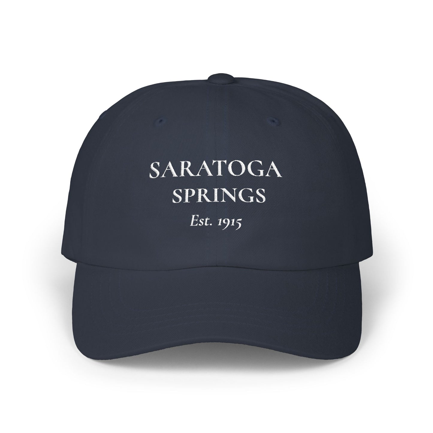 Saratoga Springs Dad Cap — Vintage 'Est. 1915' Equestrian Baseball Hat