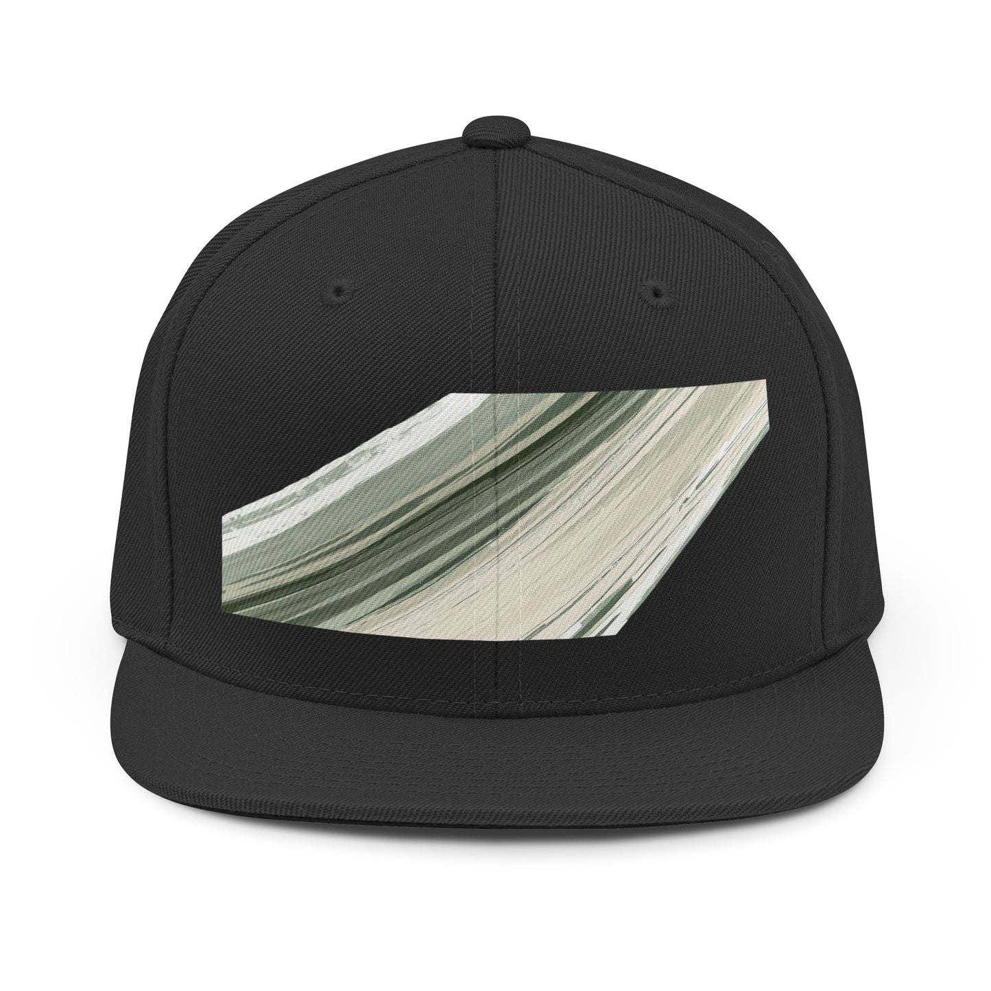 Abstract Teal Wave Snapback Hat