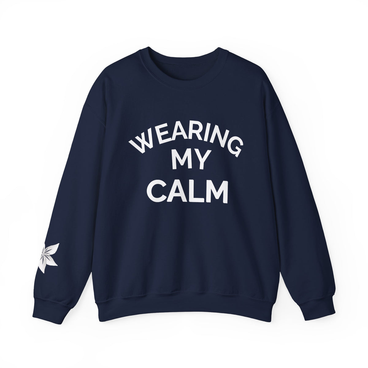 Wearing My Calm Crewneck Sweatshirt, Cozy Unisex Sweatshirt, Relaxed Fit Apparel, Gift for Mindfulness Lovers, Everyday Comfort Wear, [...]
