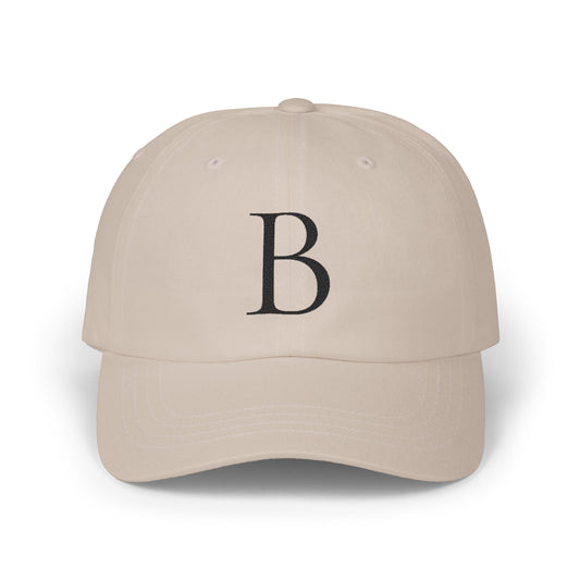 Wear My Story Embroidered Initial Hat - Letter B on the Classic Dad Cap