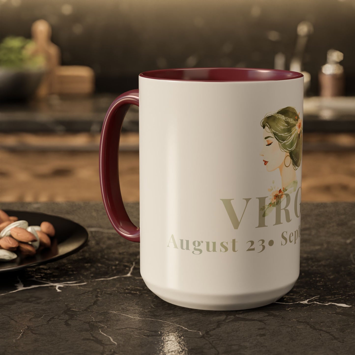 Virgo Zodiac Mug - August 23-September 22 Astrology Coffee Cup - Virgo Maiden Zodiac Sign Mug - 15 oz.