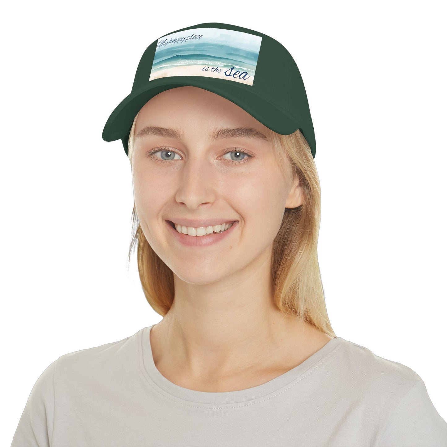 my happy place Is the sea Low Profile Baseball Cap