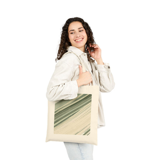 Sea Glass Drift Coastal Tote Bag – Abstract Sage Green Canvas Carryall | Minimalist Ocean Wave Everyday Tote