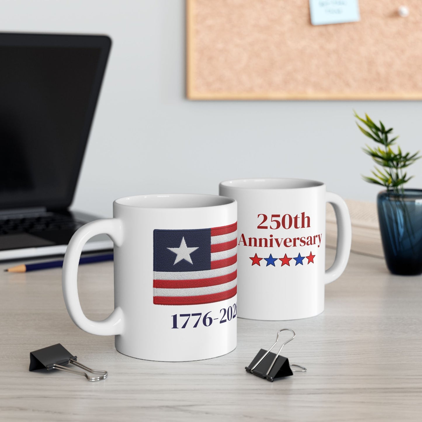 250th Anniversary USA Flag Ceramic Mug - Patriotic 1776–2026 Commemorative Coffee Cup (11oz/15oz)
