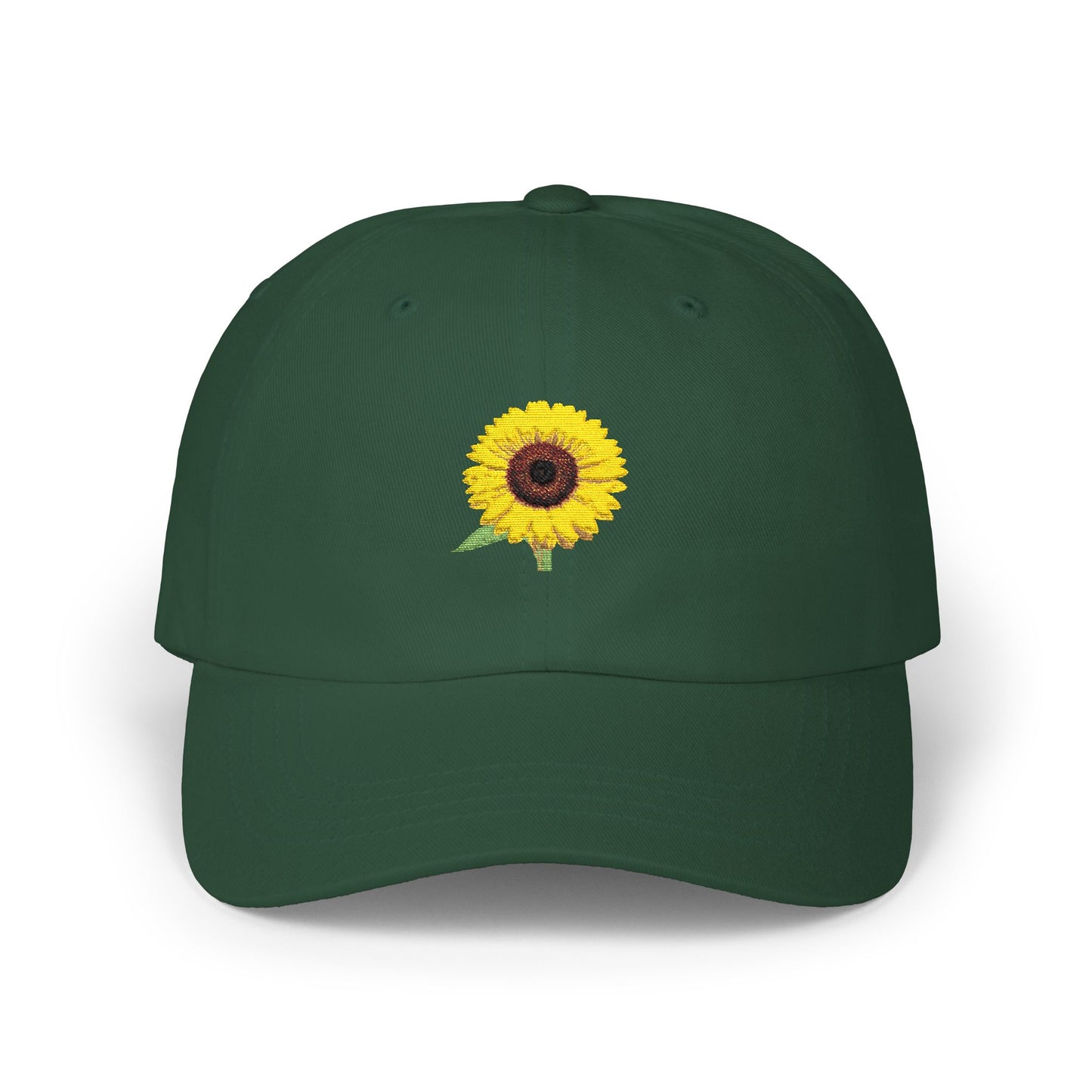 Black-Eyed Susan Mom Embroidered  Dad Cap (white font)