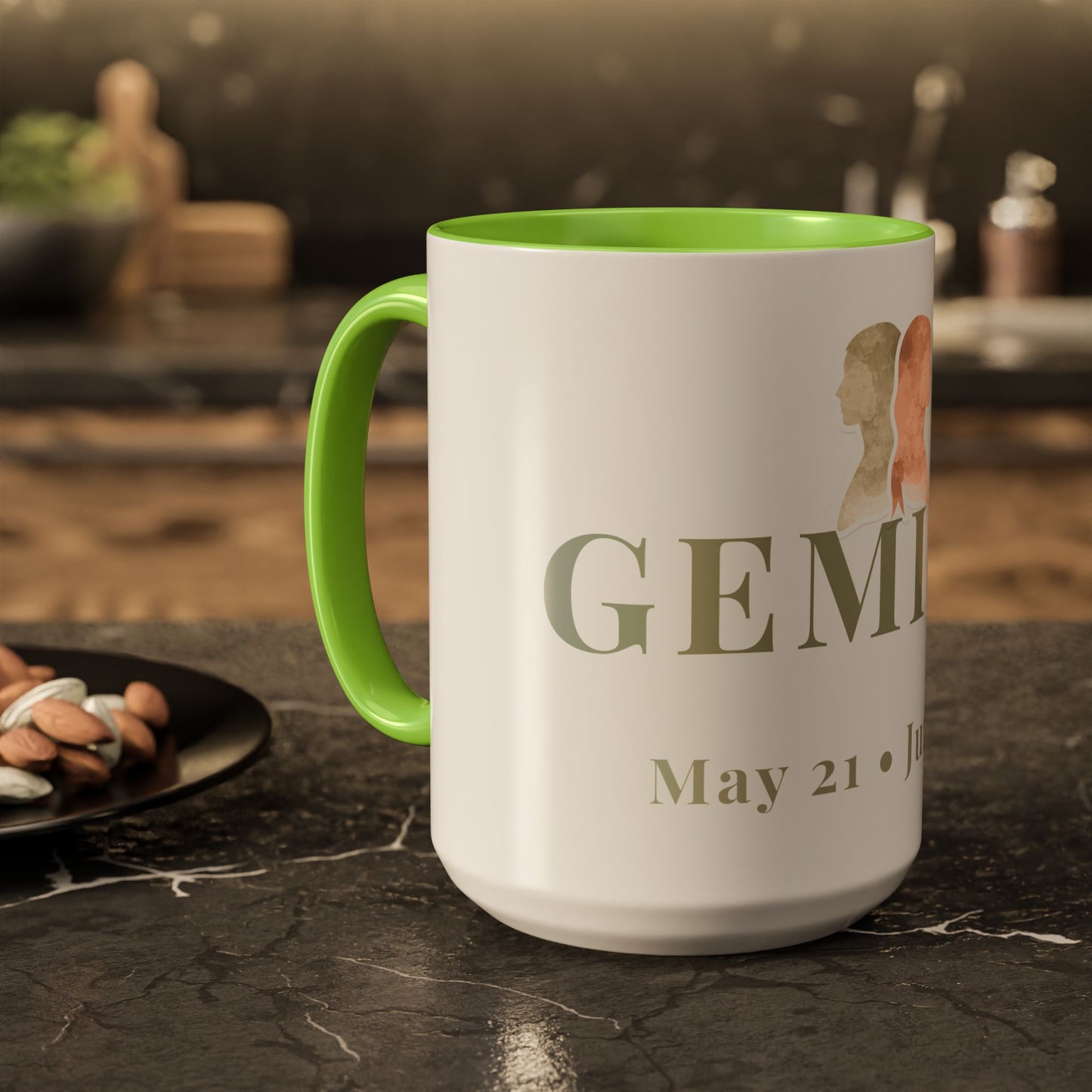 Gemini Zodiac Mug - May 21 - June 20 Astrology Coffee Cup - Twins Zodiac Sign Mug - 15 oz.