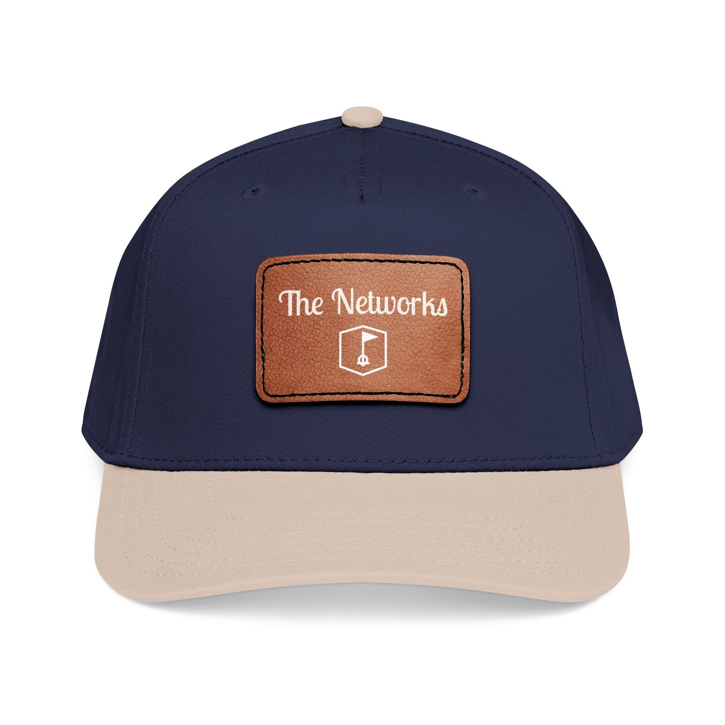 Copy of Mid Profile Baseball Cap with Leather Patch (Rectangle)