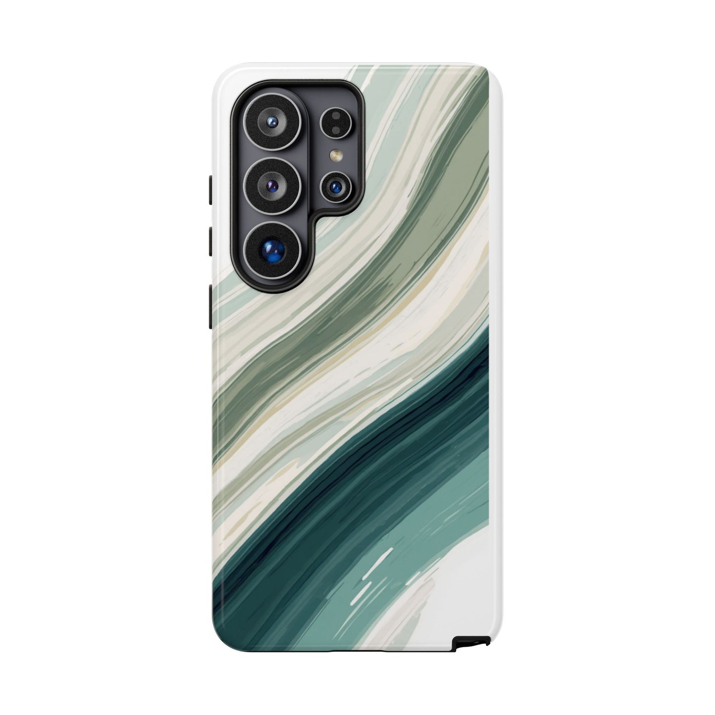 Sea Glass Drift Phone Case – Coastal Abstract Ocean Waves iPhone Case | Sage Green Minimalist Protective Cover