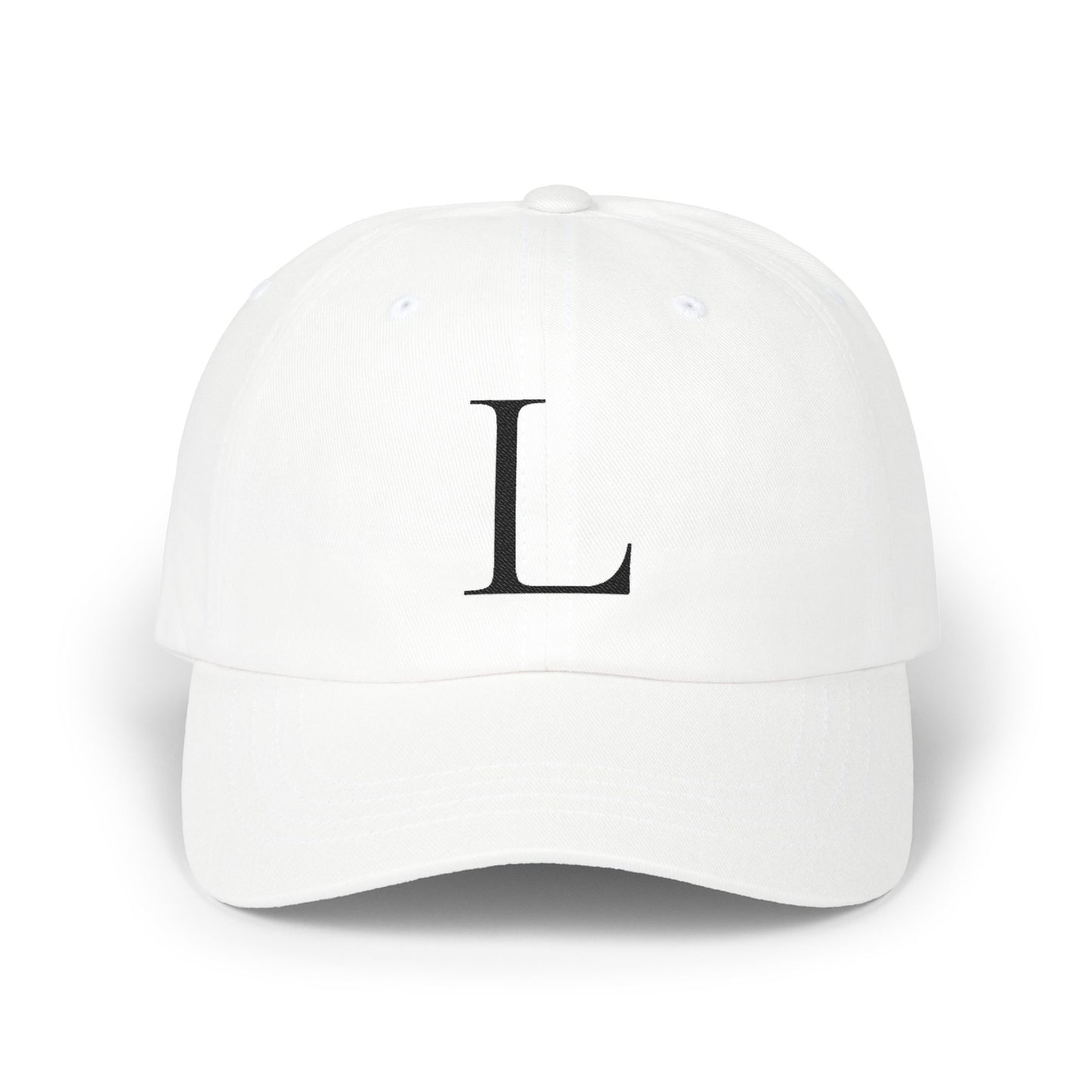 Wear My Story Embroidered Initial Hat - Letter L on the Classic Dad Cap