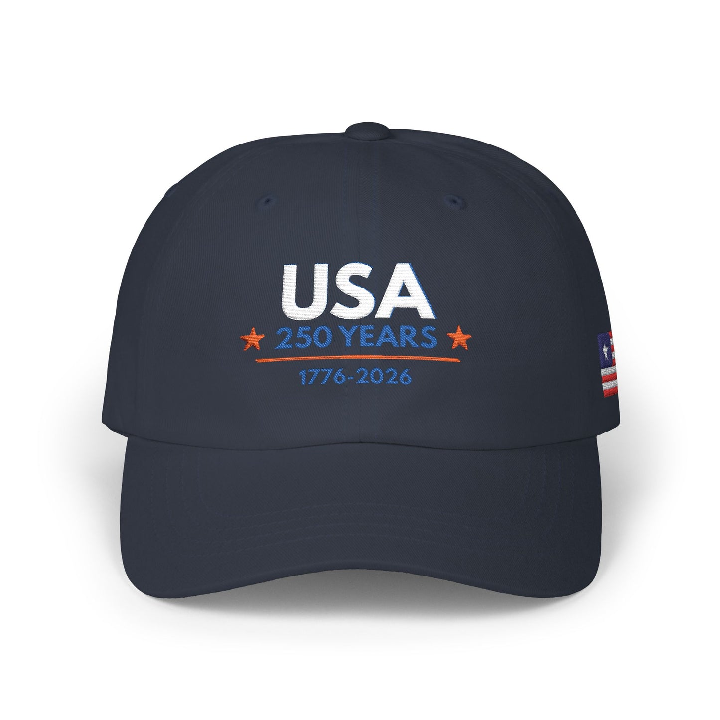 USA 250 Years Embroidered Classic Dad Cap | 1776–2026 Patriotic Anniversary Hat