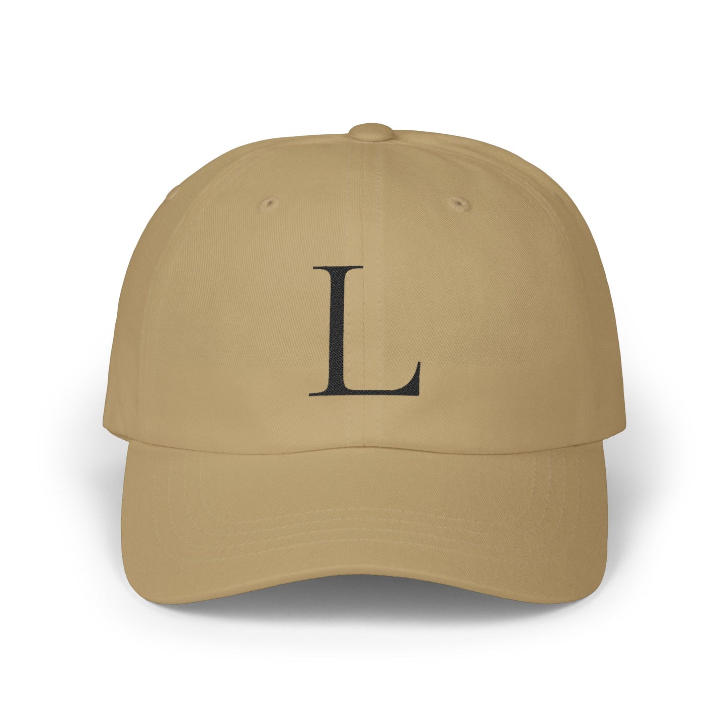 Wear My Story Embroidered Initial Hat - Letter L on the Classic Dad Cap