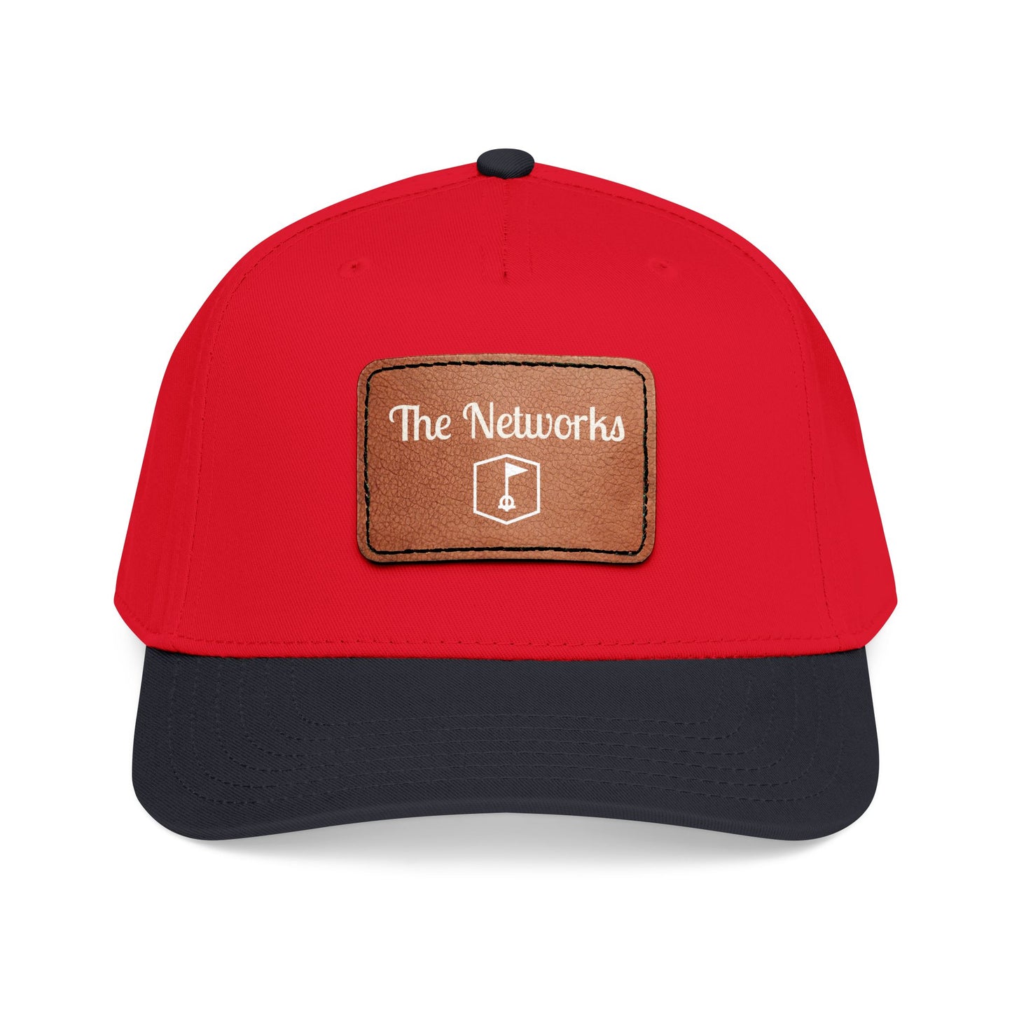 Copy of Mid Profile Baseball Cap with Leather Patch (Rectangle)
