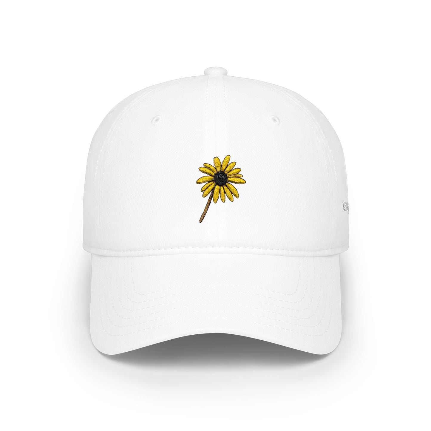 Black-Eyed Susan Mom Cap — Low Profile Baseball Hat with Embroidered flower