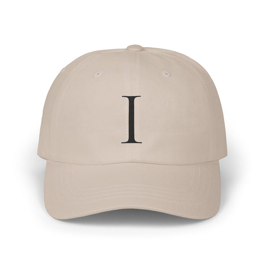 Wear My Story Embroidered Initial Hat - Letter I on the Classic Dad Cap