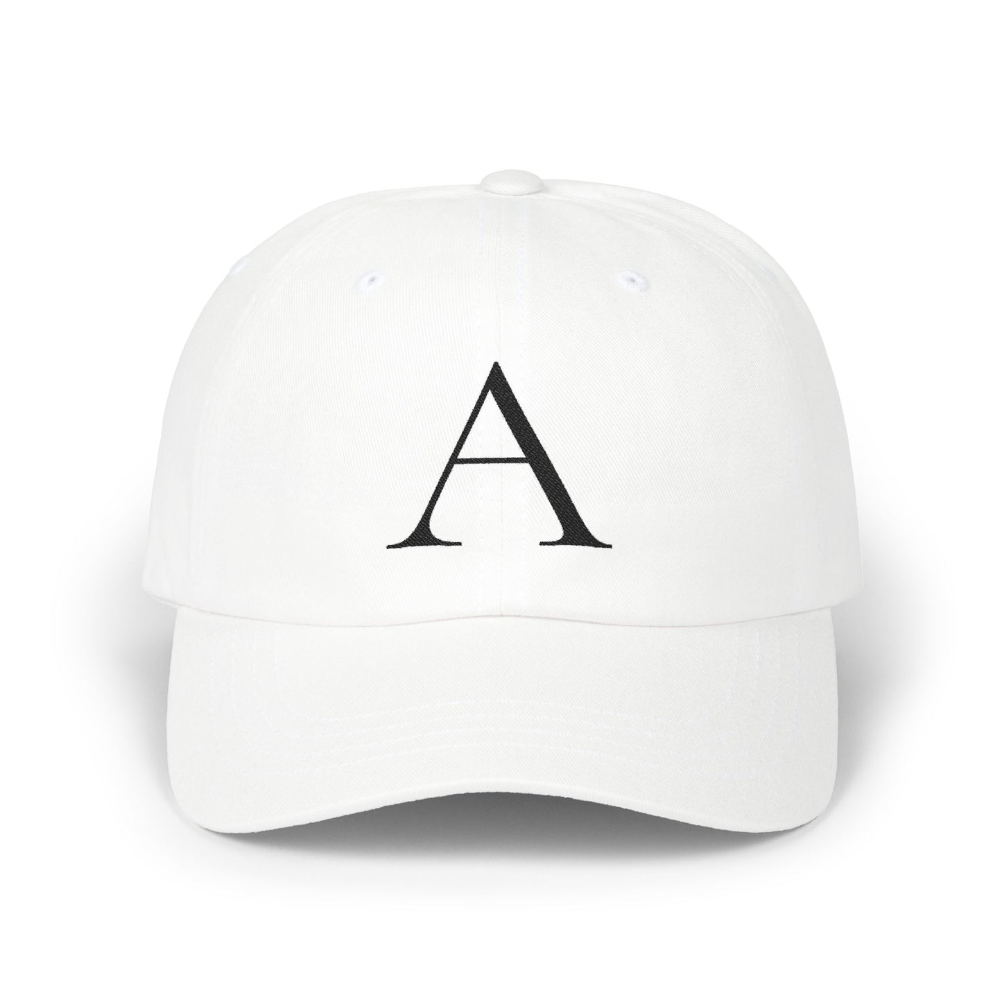 Wear My Story Embroidered Initial Hat - Letter A on the Classic Dad Cap