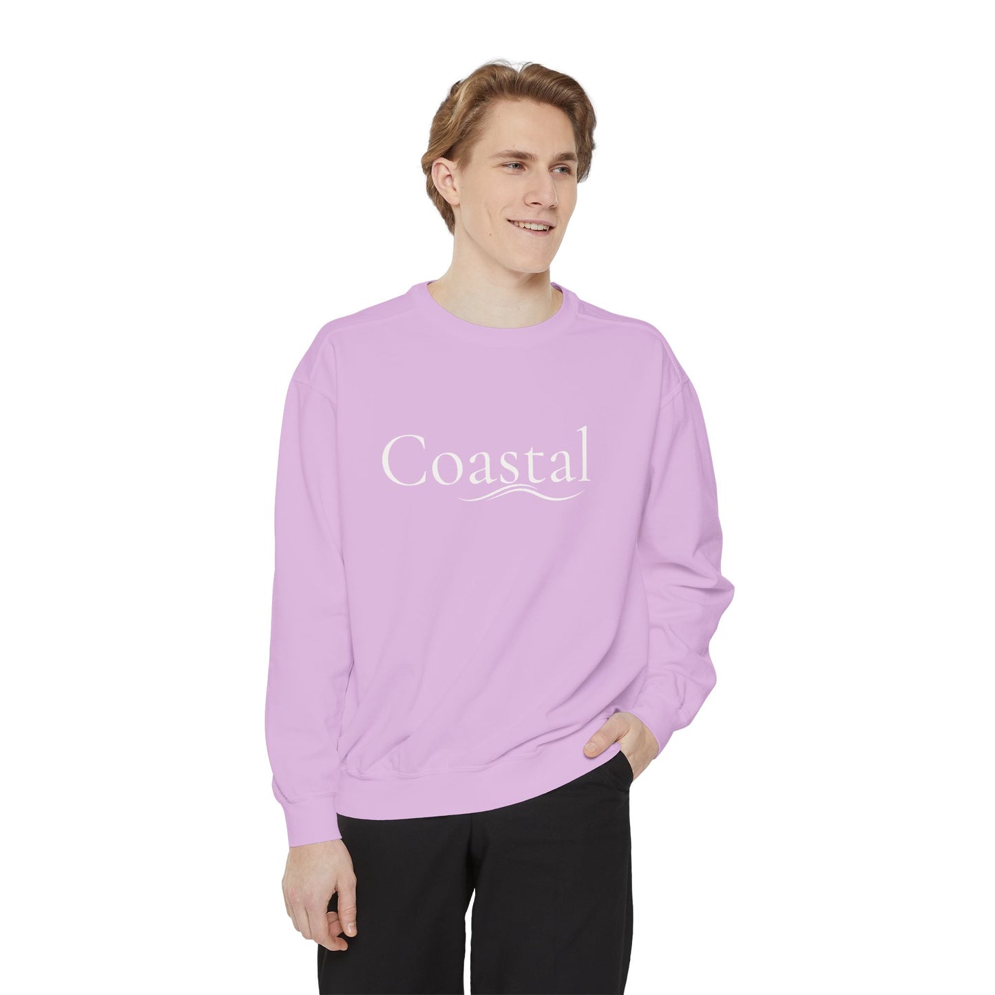 Beach Graphic Sweatshirt — Retro Wave Script Pullover