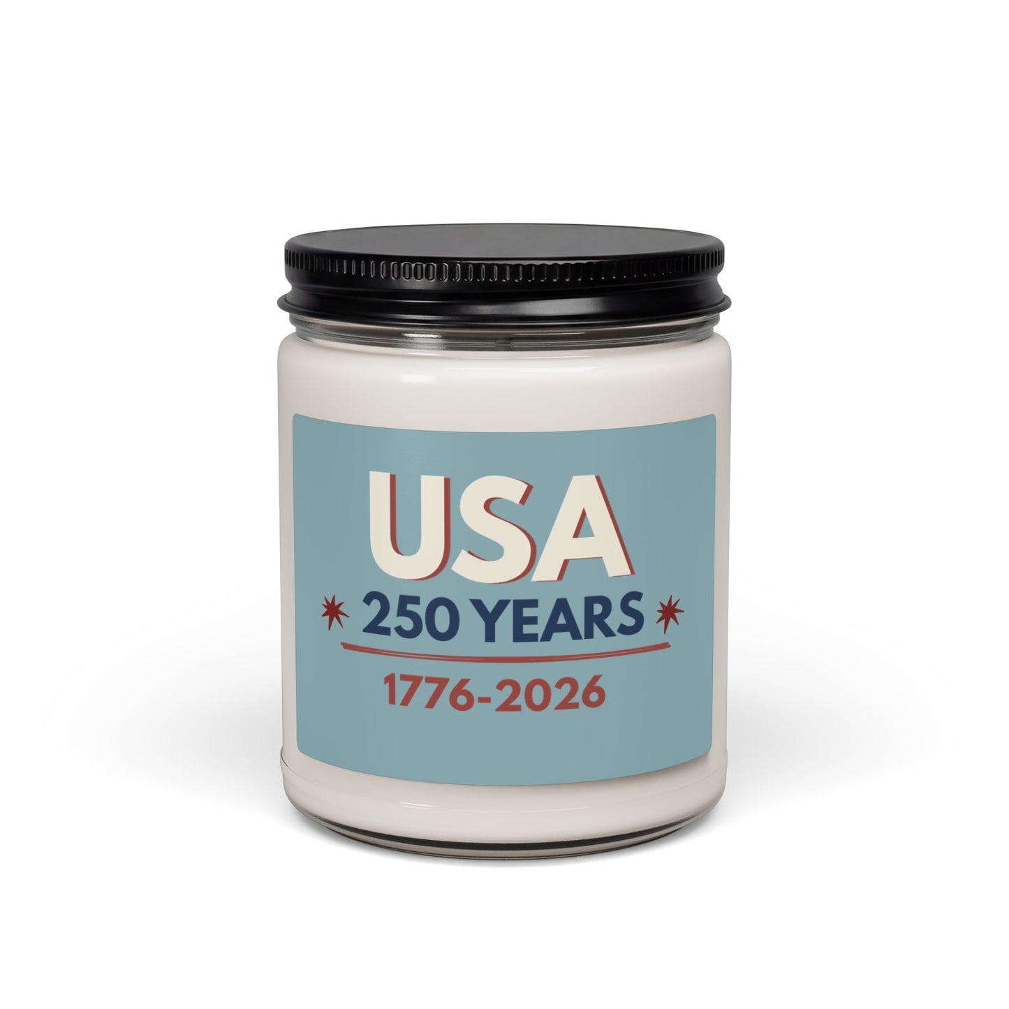 USA 250 Years Scented Soy Candle — 1776-2026 Anniversary Patriotic Candle (9oz)