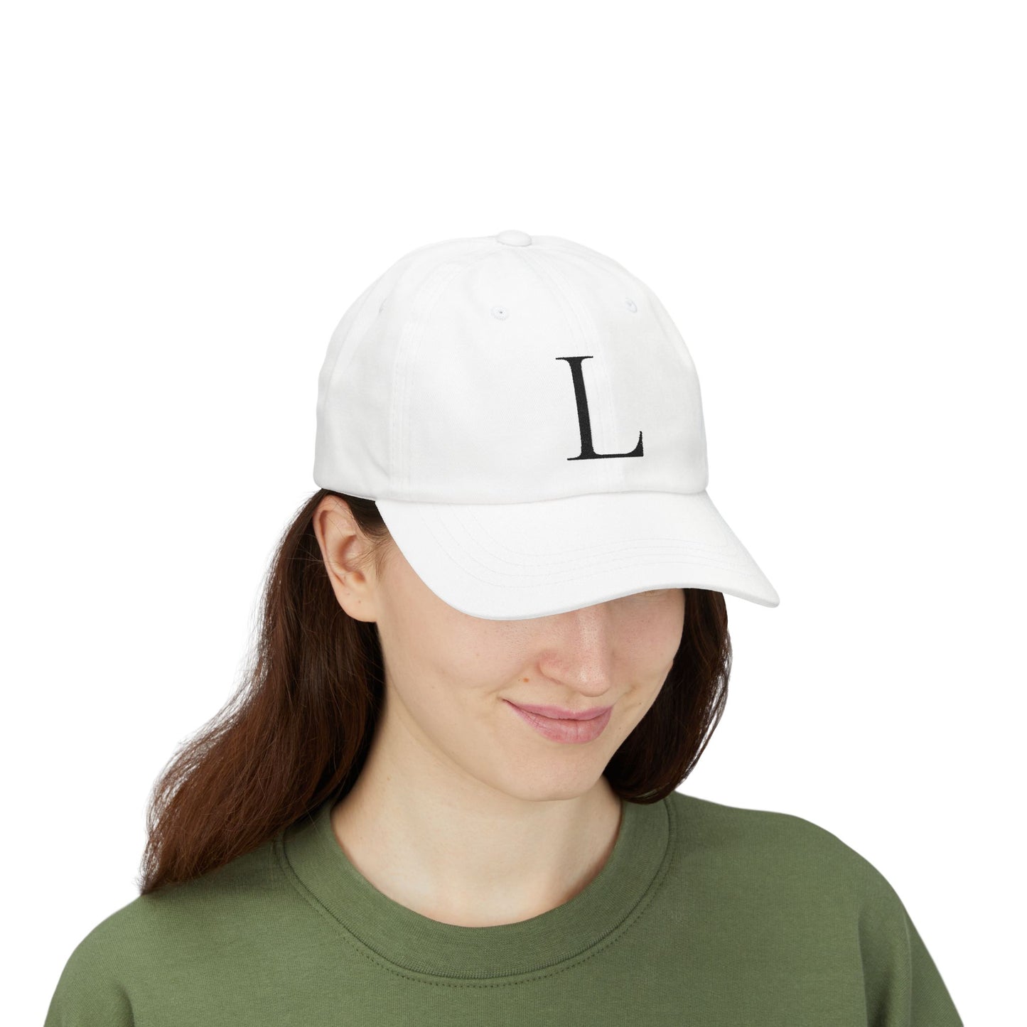 Wear My Story Embroidered Initial Hat - Letter L on the Classic Dad Cap