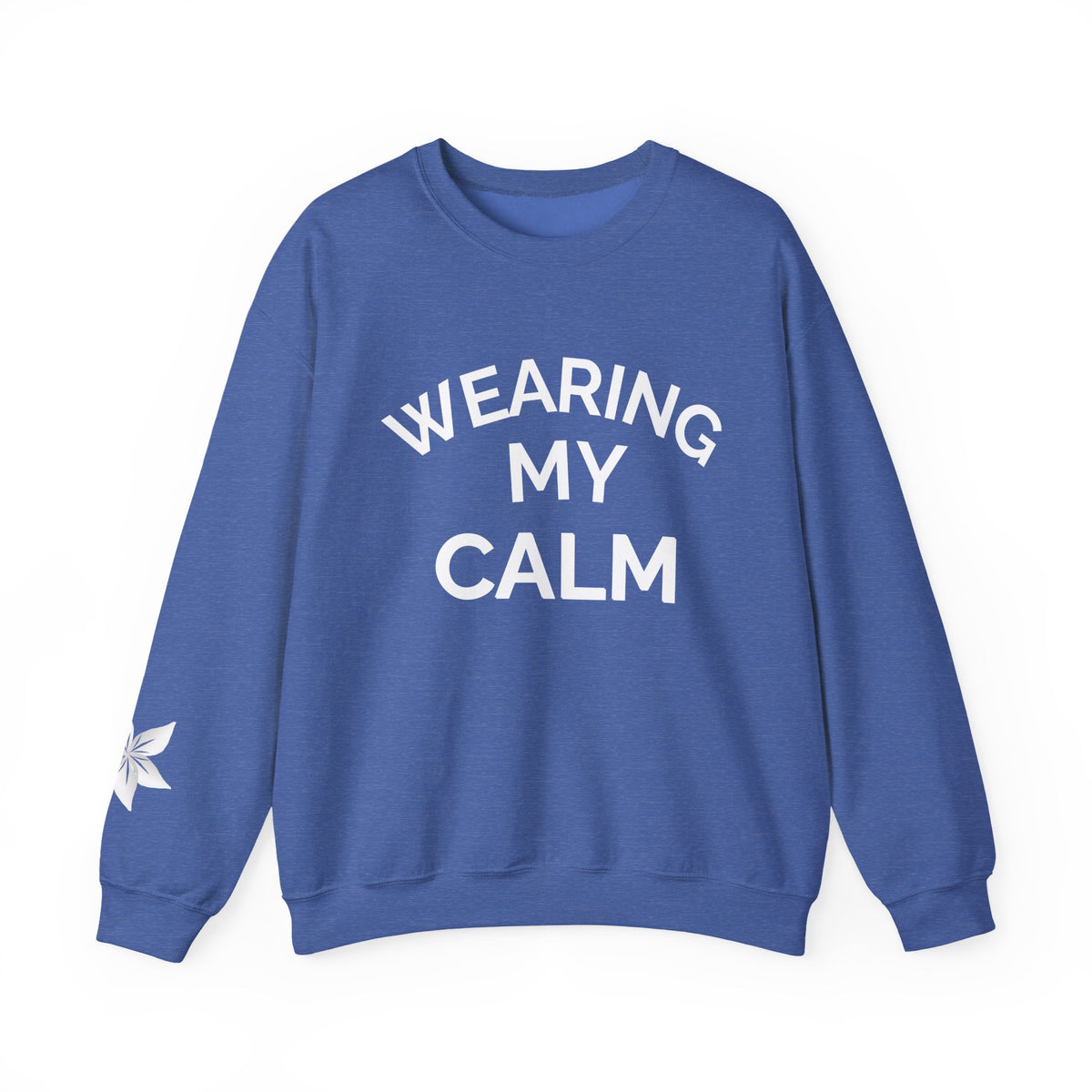 Wearing My Calm Crewneck Sweatshirt, Cozy Unisex Sweatshirt, Relaxed Fit Apparel, Gift for Mindfulness Lovers, Everyday Comfort Wear, [...]