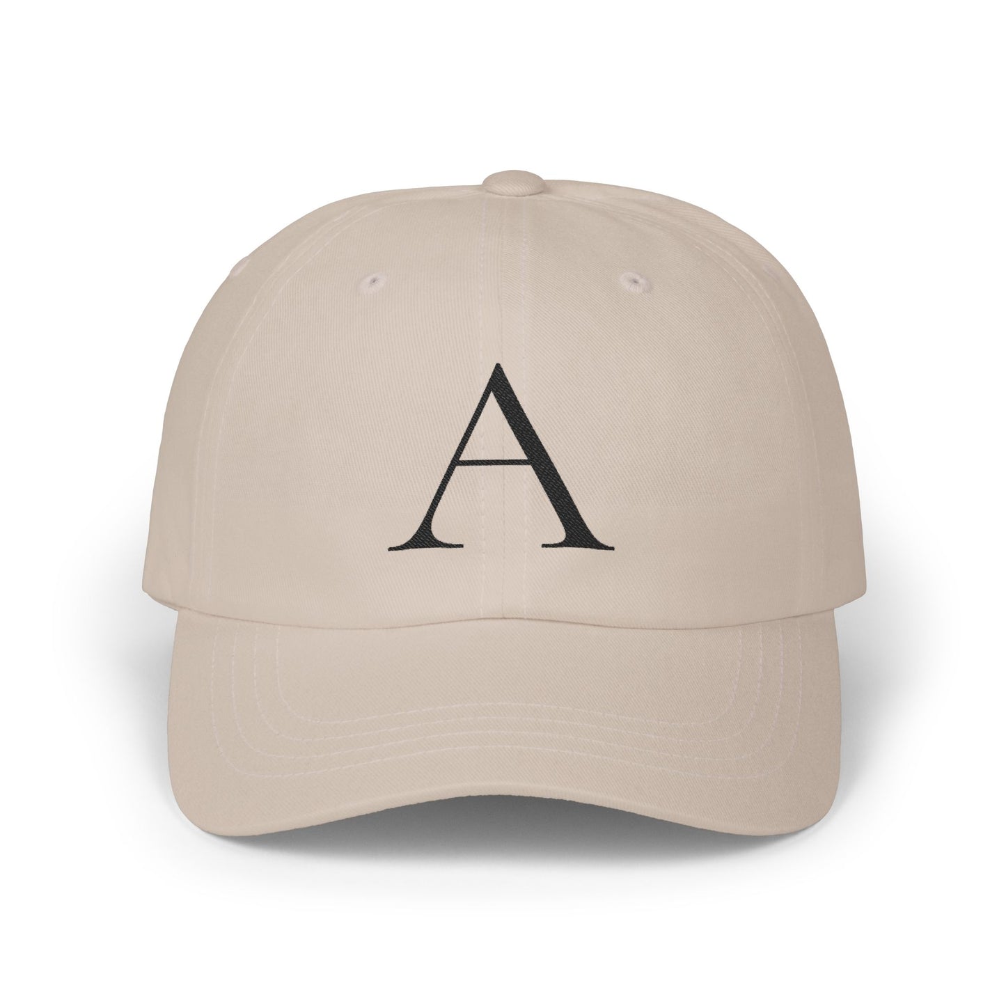 Wear My Story Embroidered Initial Hat - Letter A on the Classic Dad Cap