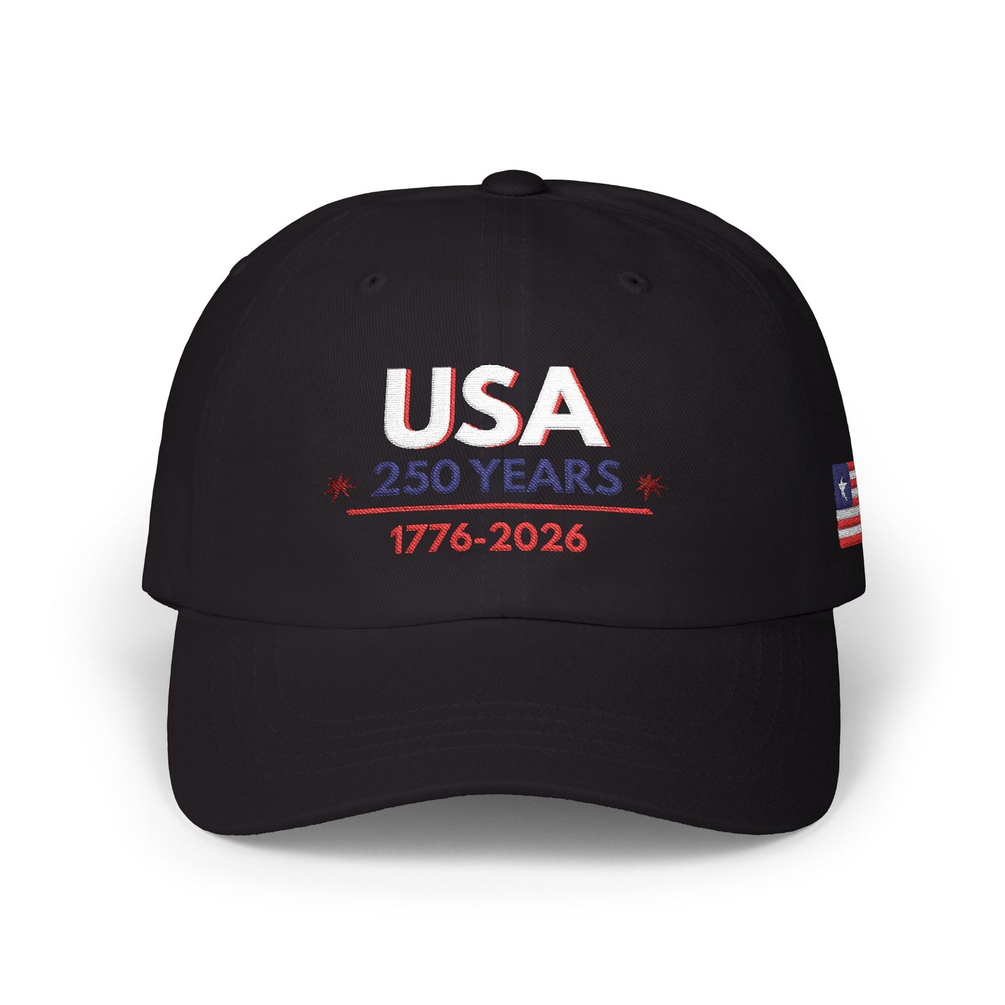 USA 250 Years Embroidered Classic Dad Cap | 1776–2026 Patriotic Anniversary Hat
