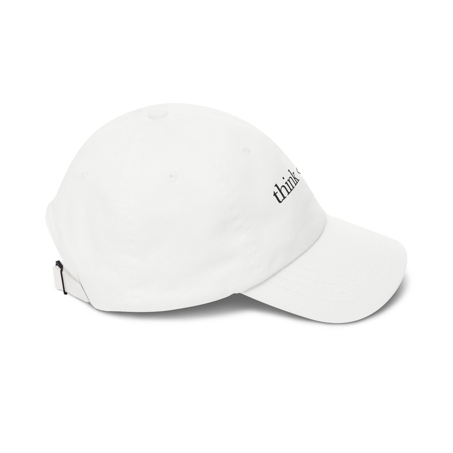 Think < Do > Minimalist Embroidered Dad Cap | Espresso Brown Thread