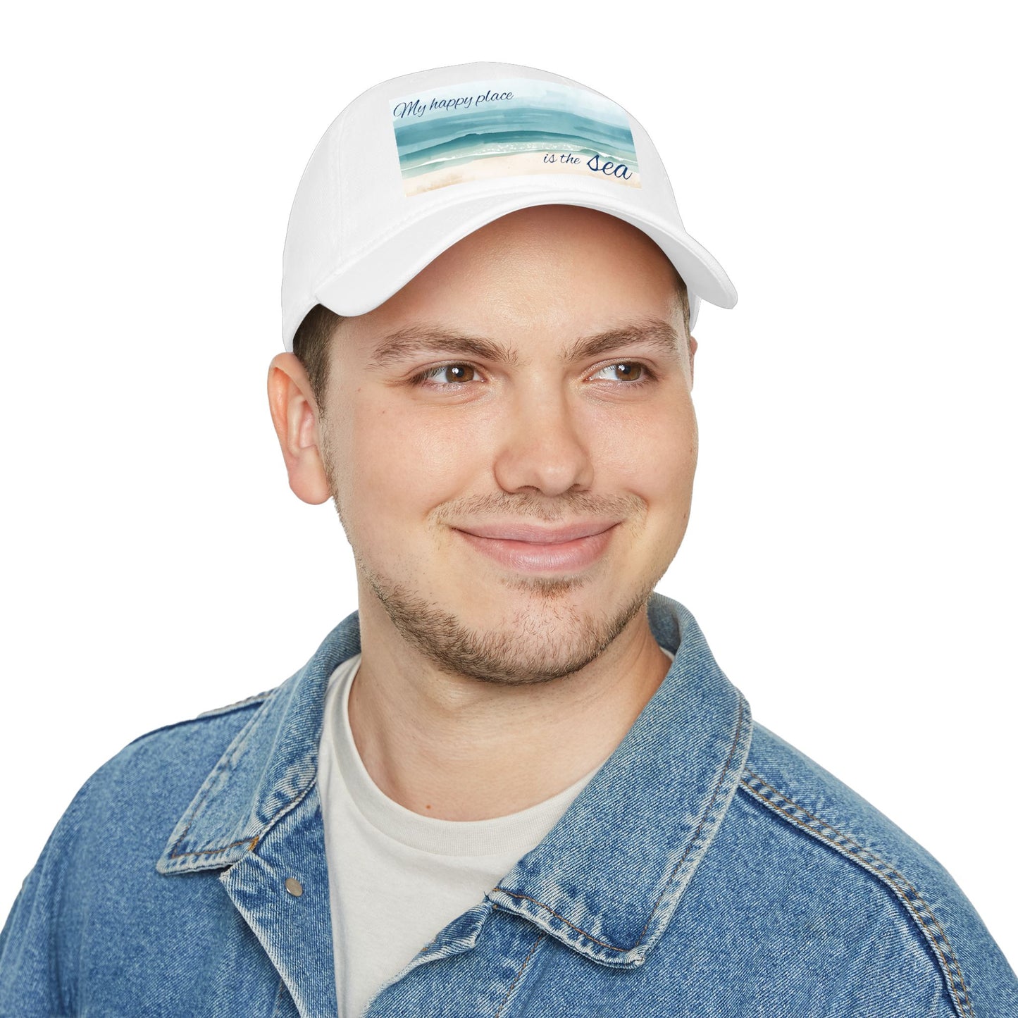 my happy place Is the sea Low Profile Baseball Cap