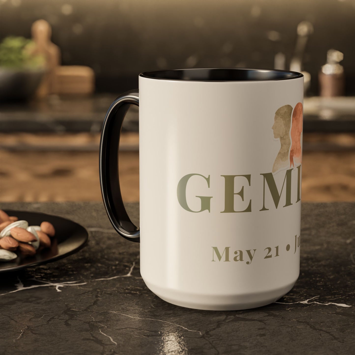 Gemini Zodiac Mug - May 21 - June 20 Astrology Coffee Cup - Twins Zodiac Sign Mug - 15 oz.