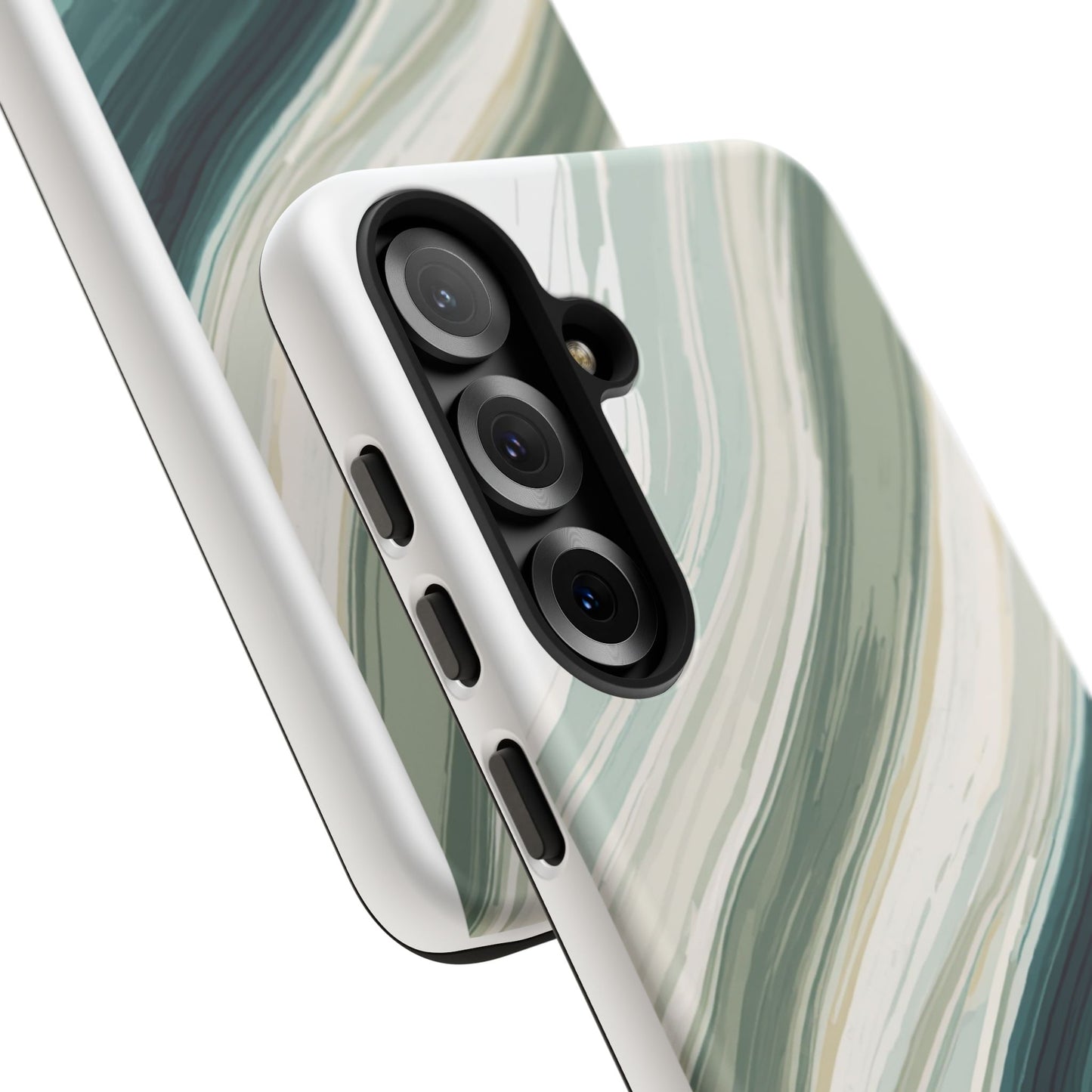Sea Glass Drift Phone Case – Coastal Abstract Ocean Waves iPhone Case | Sage Green Minimalist Protective Cover