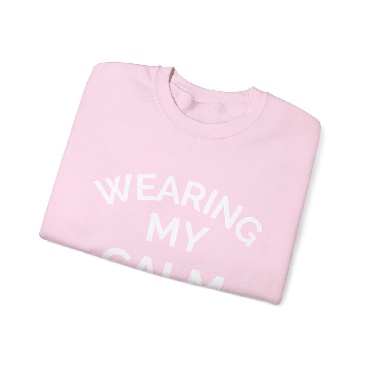 Wearing My Calm Crewneck Sweatshirt, Cozy Unisex Sweatshirt, Relaxed Fit Apparel, Gift for Mindfulness Lovers, Everyday Comfort Wear, [...]