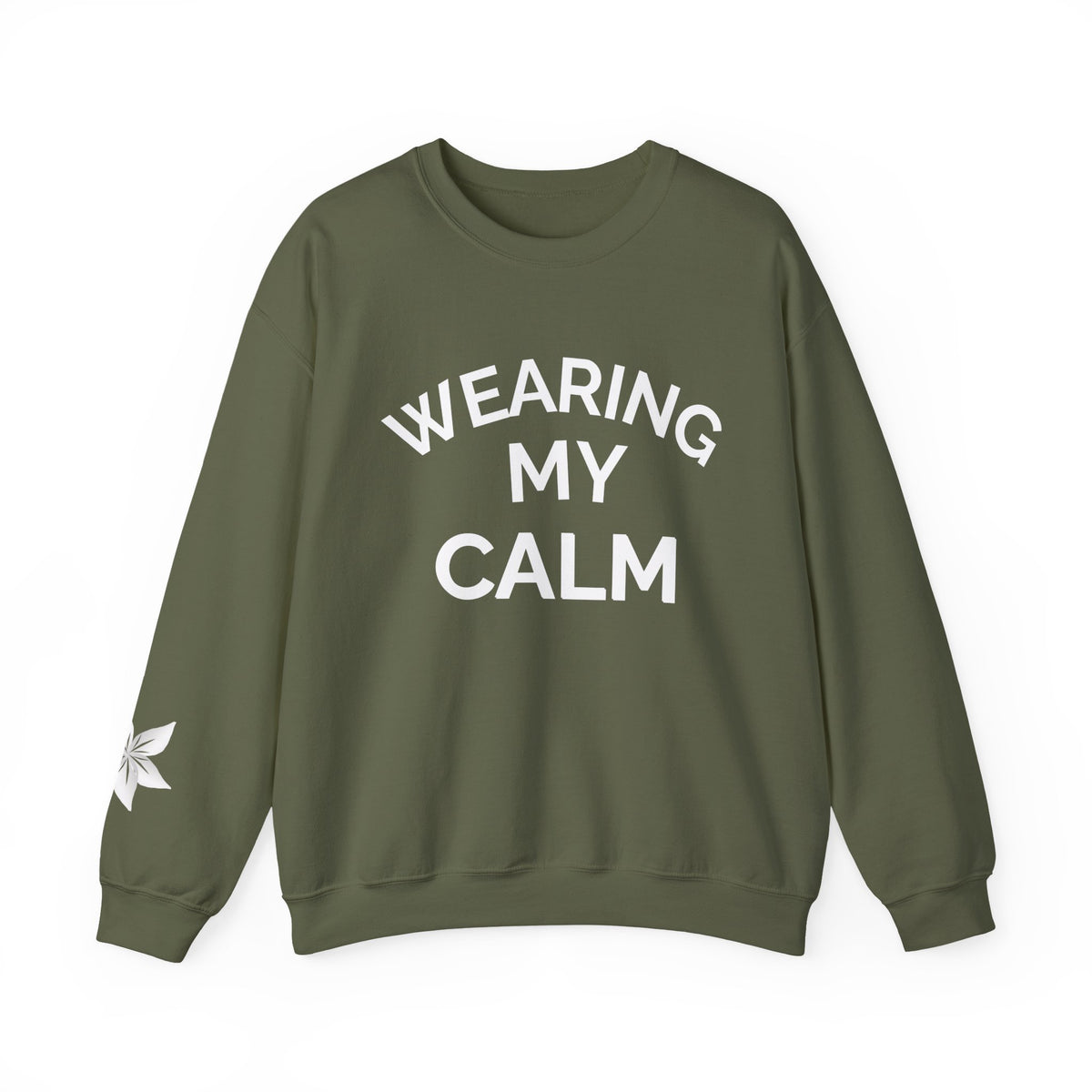 Wearing My Calm Crewneck Sweatshirt, Cozy Unisex Sweatshirt, Relaxed Fit Apparel, Gift for Mindfulness Lovers, Everyday Comfort Wear, [...]