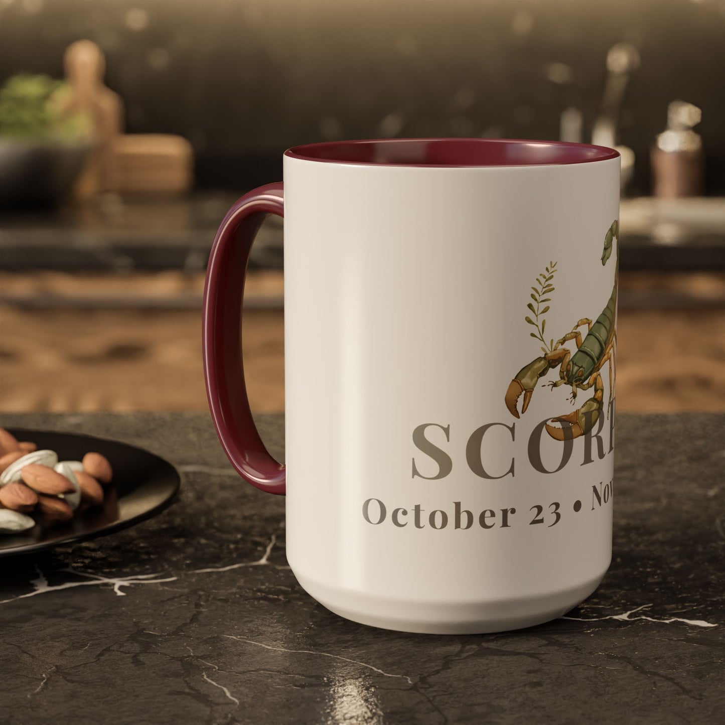 Scorpio Zodiac Mug - October 23 - November 21 Astrology Coffee Cup - Scorpion Zodiac Sign Mug - 15 oz.