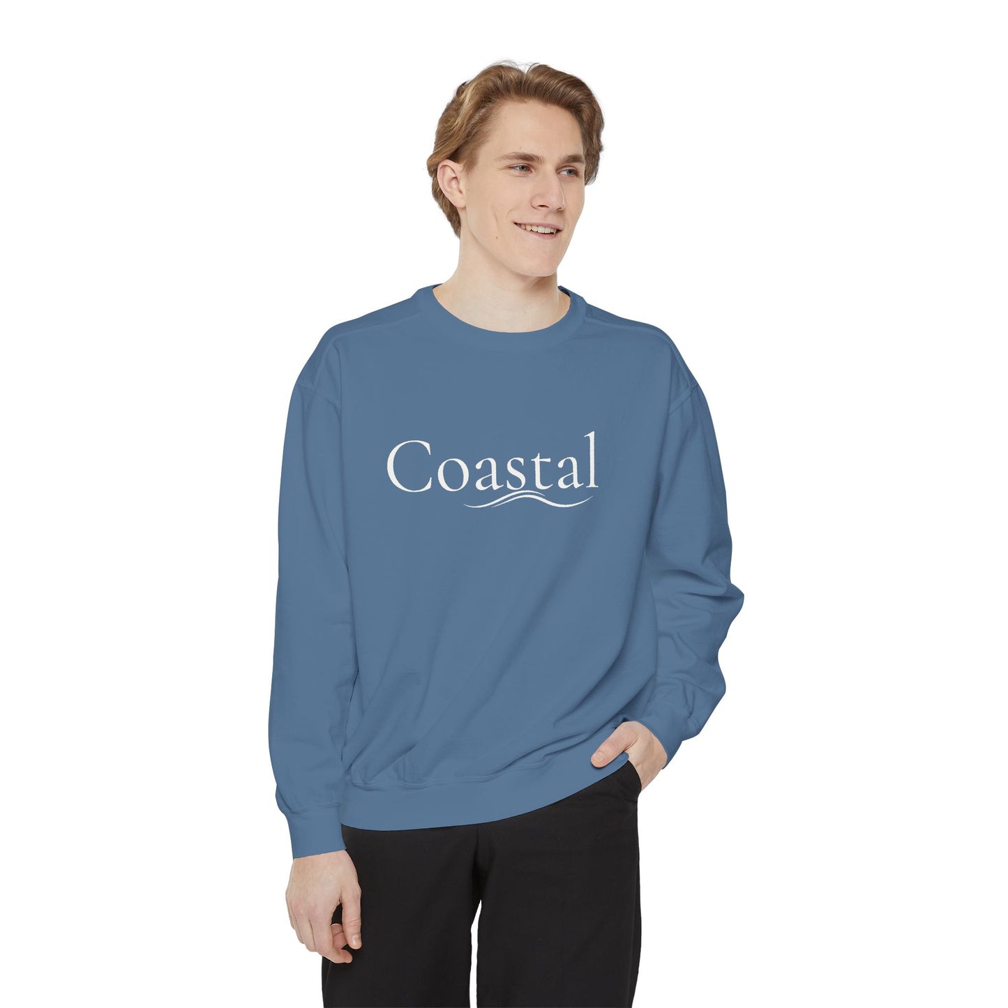 Beach Graphic Sweatshirt — Retro Wave Script Pullover