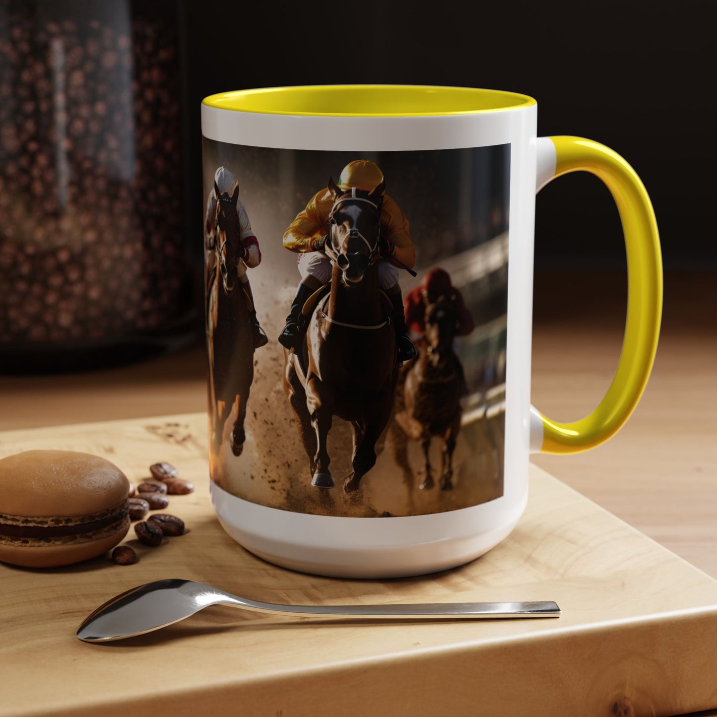 Horse-Inspired Saratoga Coffee Mug, Equestrian Town-Inspired Accent Coffee Mug, 15oz