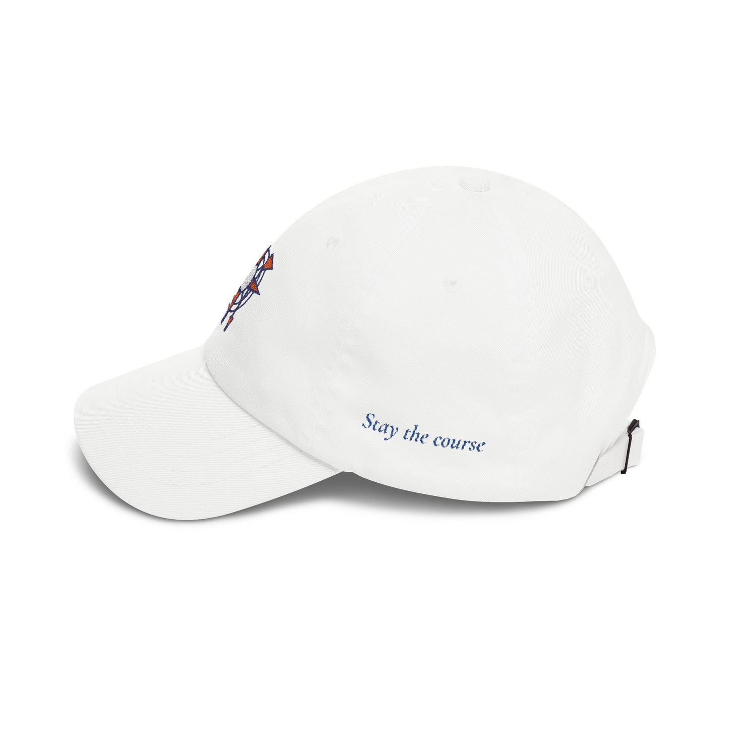 Stay the Course Embroidered Dad Hat | Compass Golf Flag Cap | Vintage Adventure Baseball Hat | Unisex Golf Lifestyle Cap