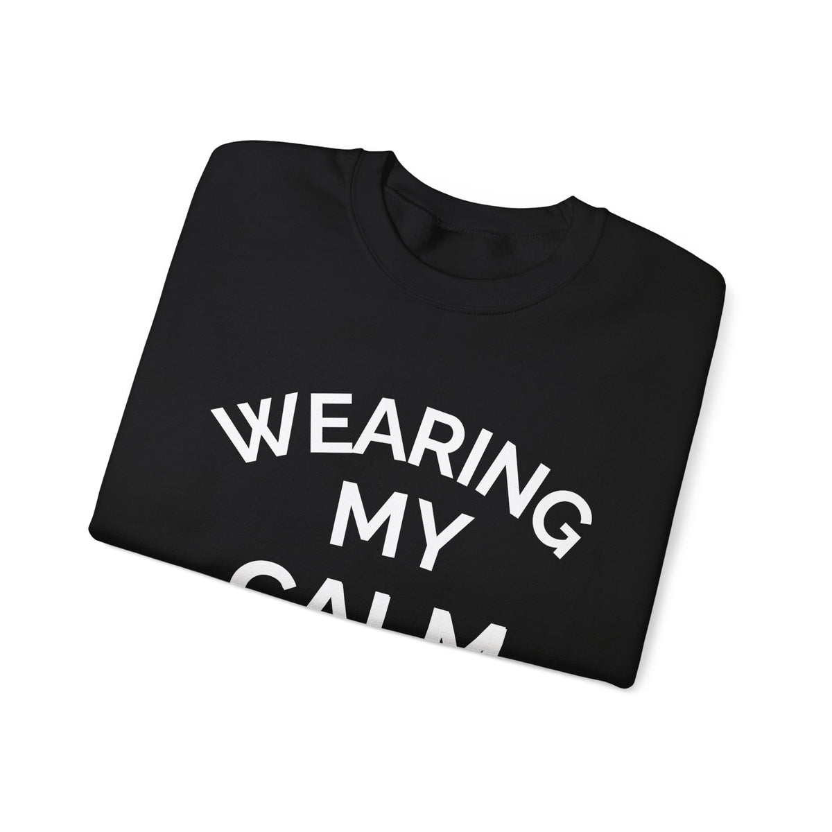 Wearing My Calm Crewneck Sweatshirt, Cozy Unisex Sweatshirt, Relaxed Fit Apparel, Gift for Mindfulness Lovers, Everyday Comfort Wear, [...]