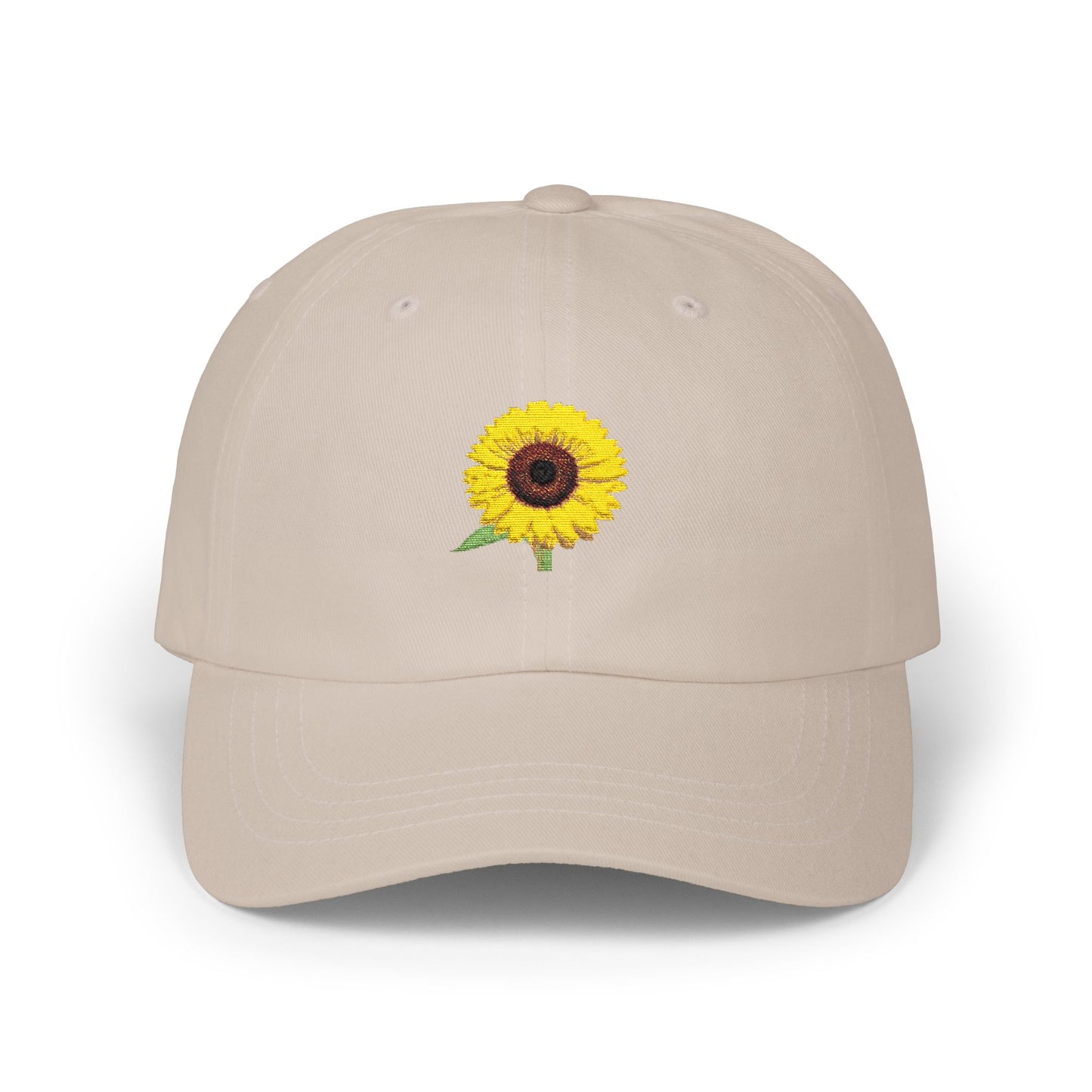 Black-Eyed Susan Mom Embroidered  Dad Cap (white font)