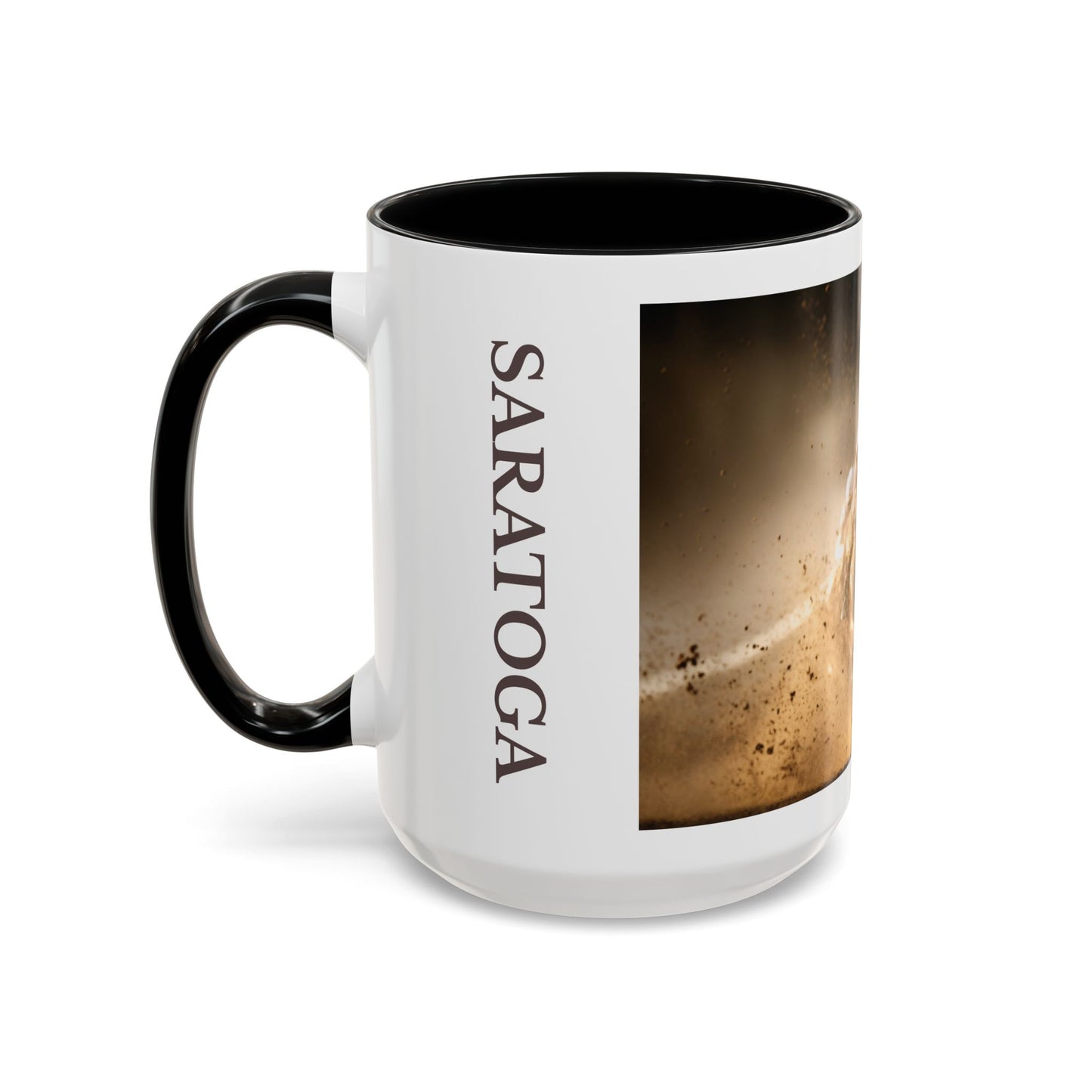 Horse-Inspired Saratoga Coffee Mug, Equestrian Town-Inspired Accent Coffee Mug, 15oz