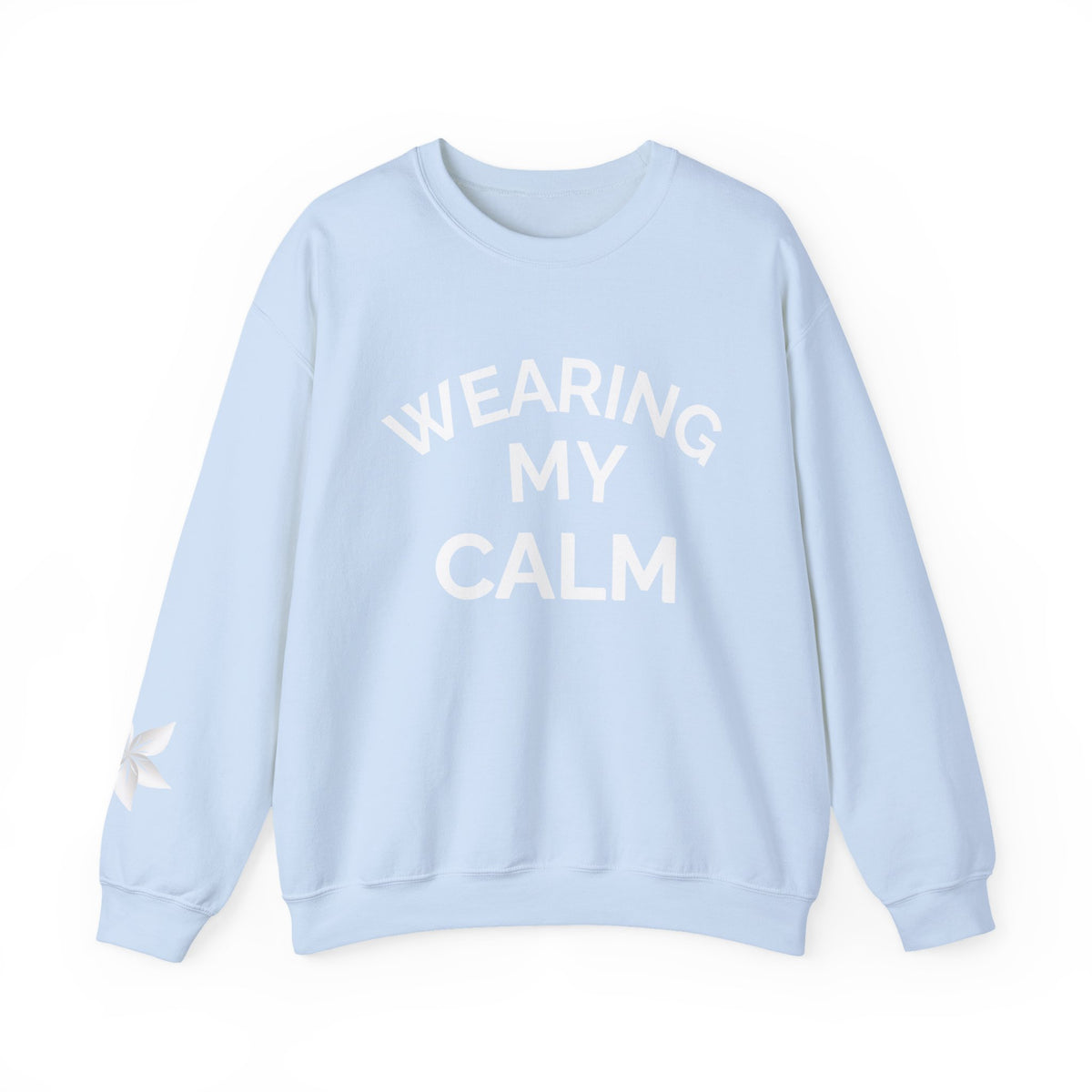Wearing My Calm Crewneck Sweatshirt, Cozy Unisex Sweatshirt, Relaxed Fit Apparel, Gift for Mindfulness Lovers, Everyday Comfort Wear, [...]